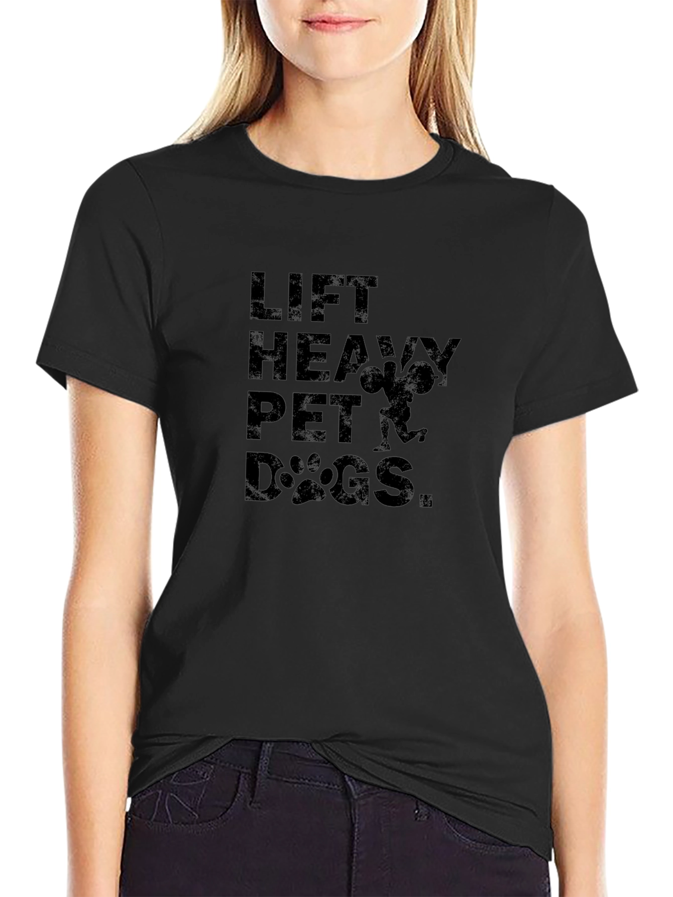 Lift Heavy Pet Dogs Graphic T-Shirt
