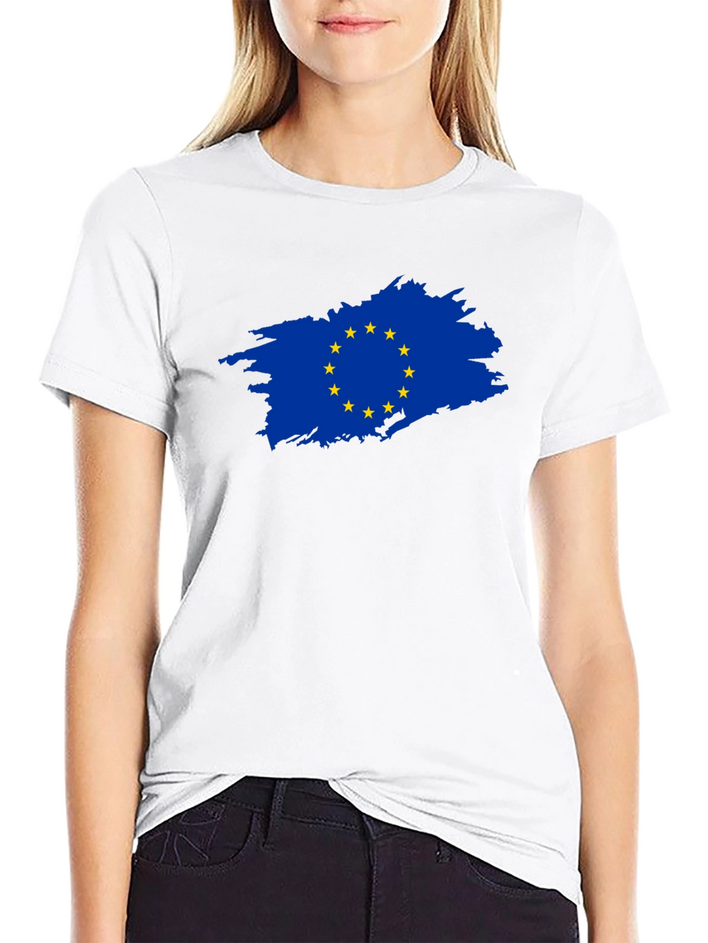 EU Flag Brushstroke Graphic Tee