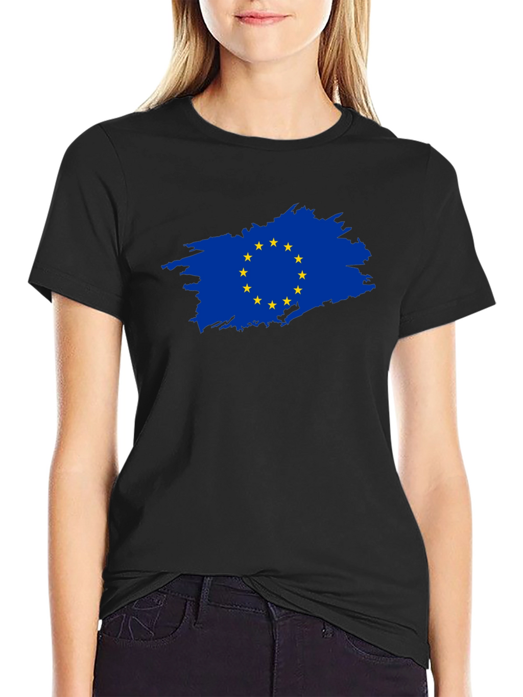EU Flag Brushstroke Graphic Tee