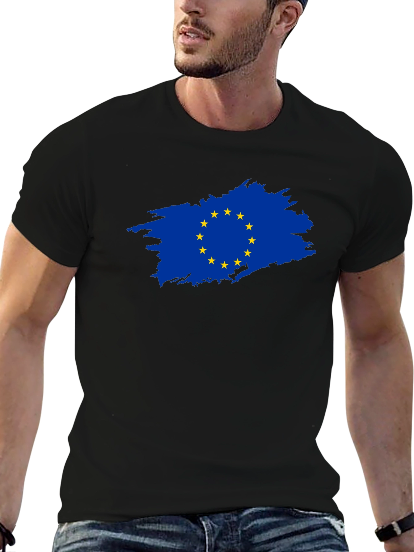 EU Flag Brushstroke Graphic Tee
