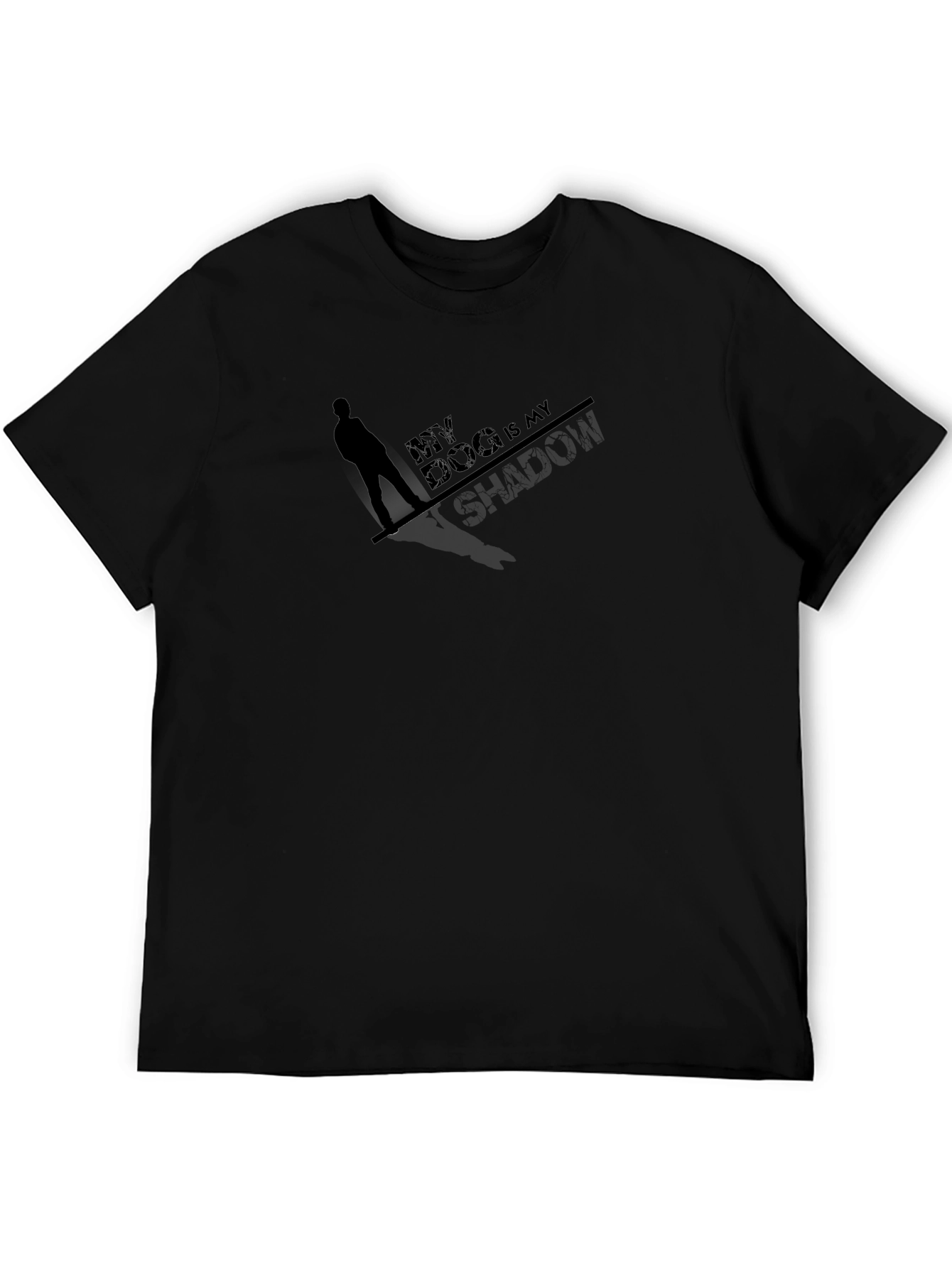 My Dog Is My Shadow Graphic Tee - Mens Black T-Shirt