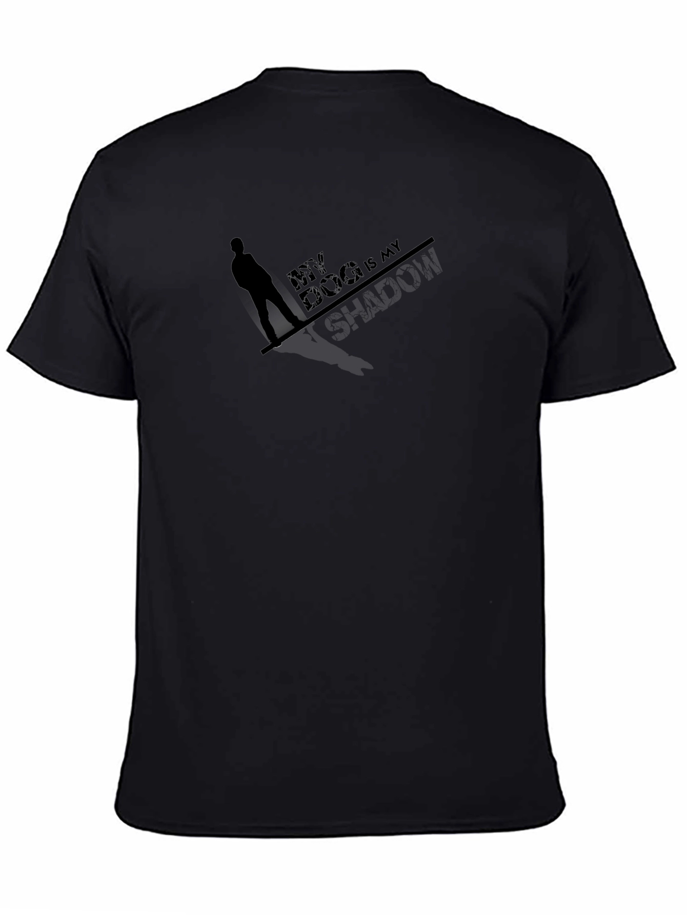 My Dog Is My Shadow Graphic Tee - Mens Black T-Shirt