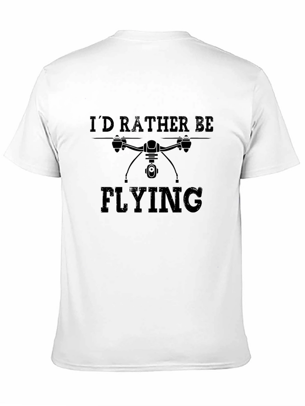 Id Rather Be Flying Drone Graphic Tee - Black