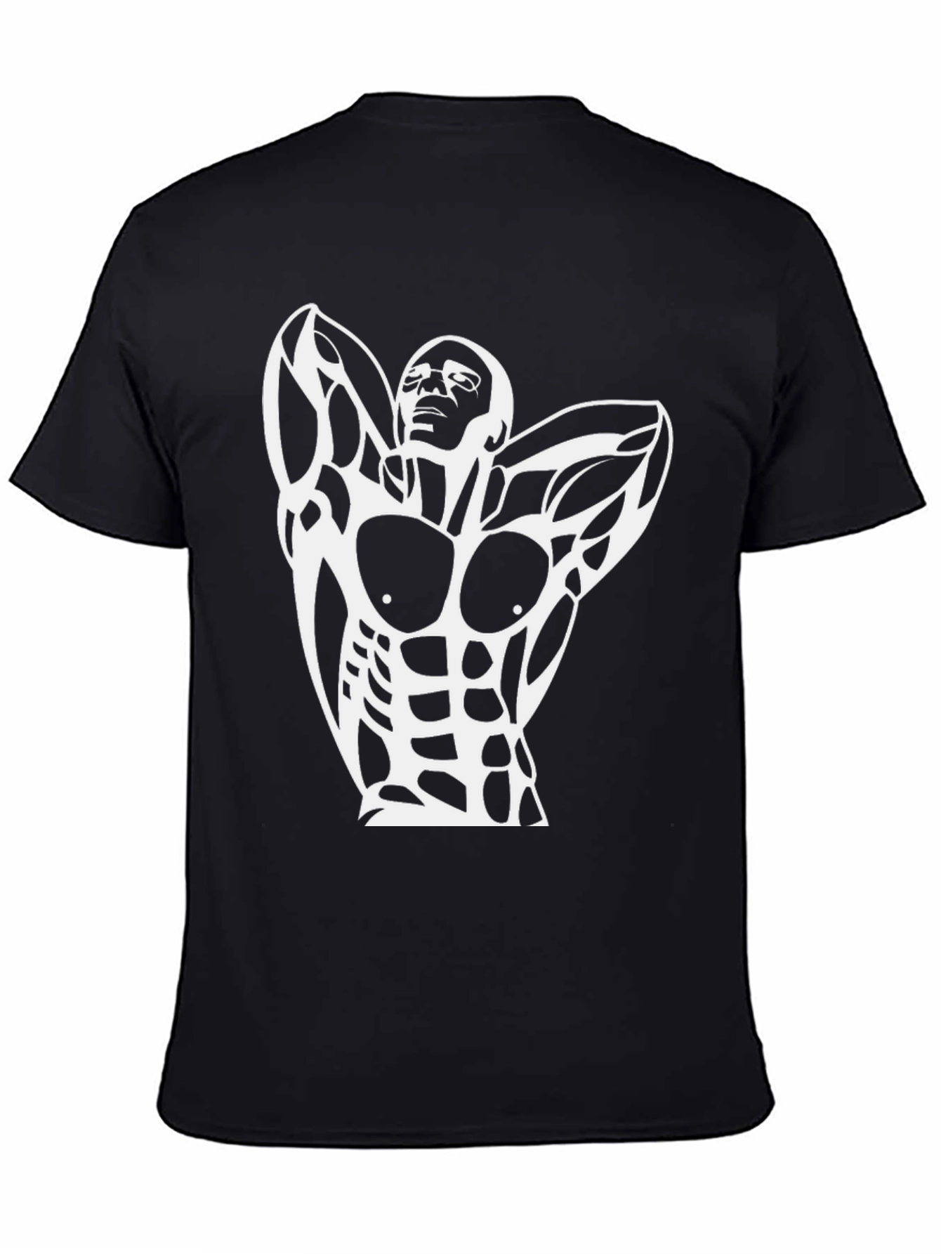 Muscled Physique Graphic Tee - Black