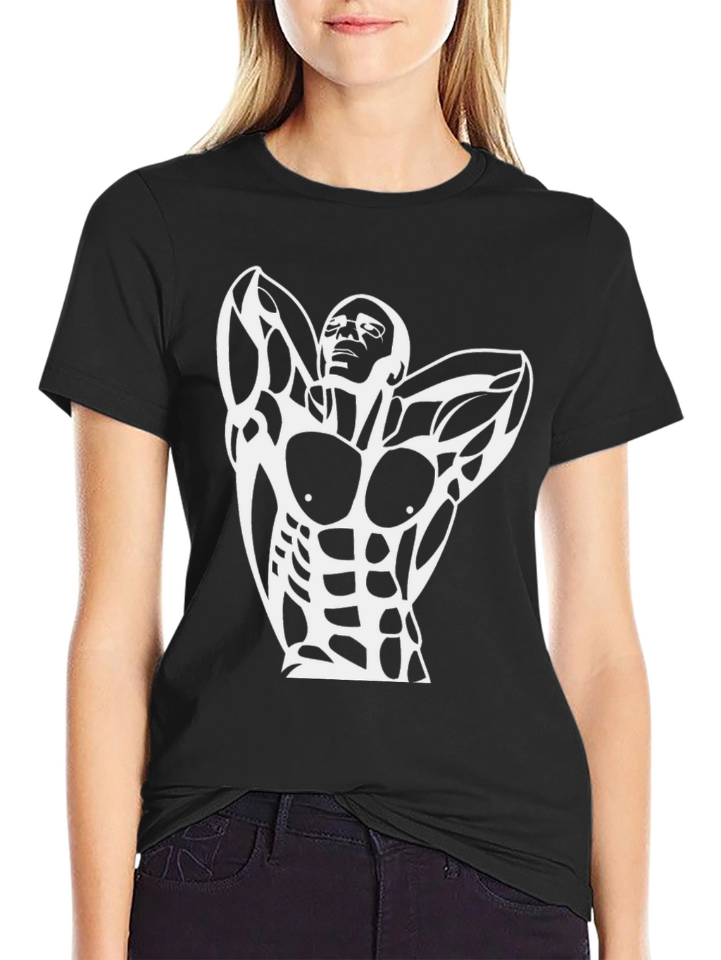 Muscled Physique Graphic Tee - Black