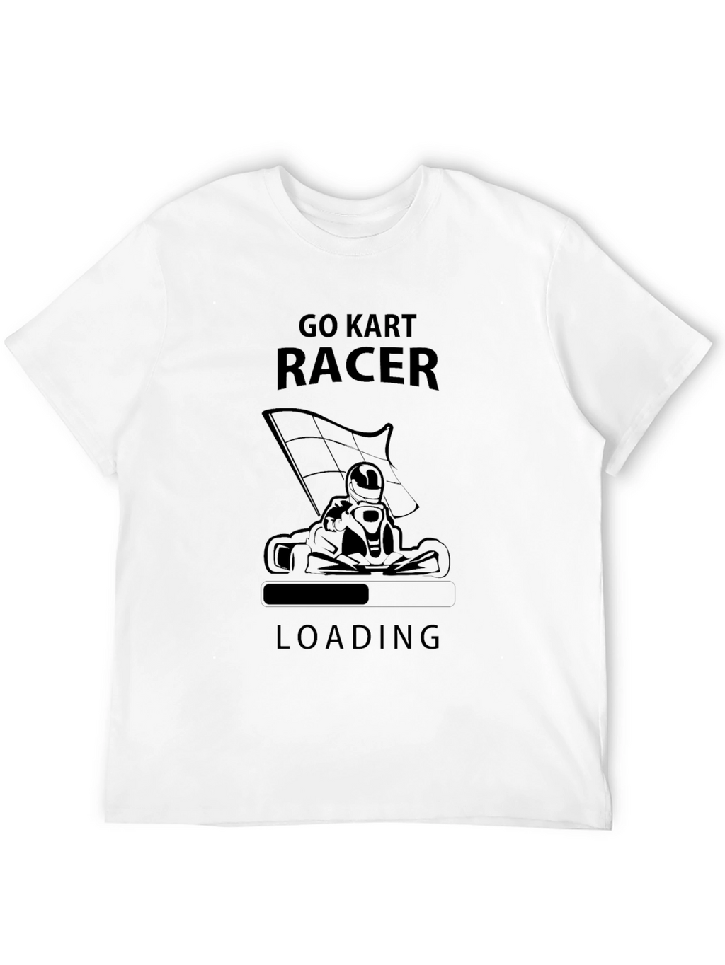 Go Kart Racer Loading Black T-Shirt