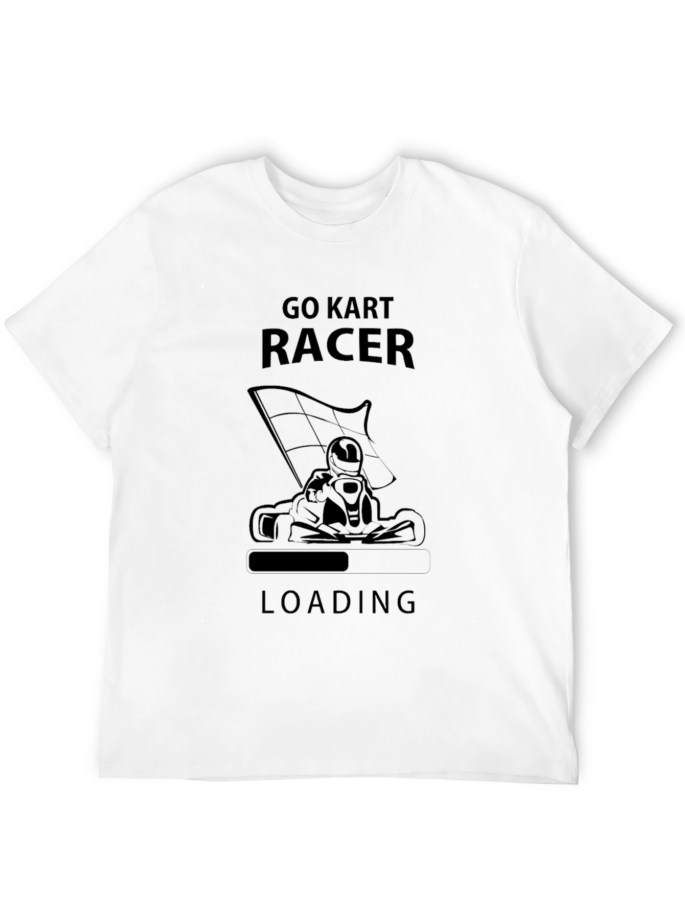 Go Kart Racer Loading Black T-Shirt