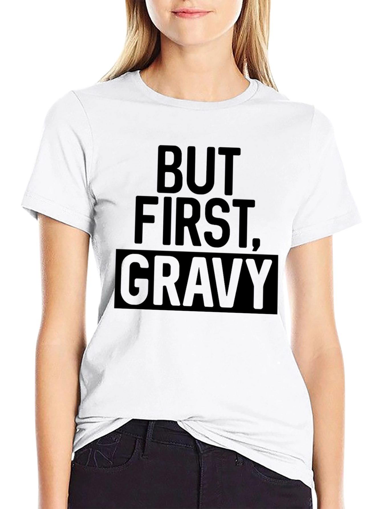 But First Gravy - Mens Black Graphic Tee
