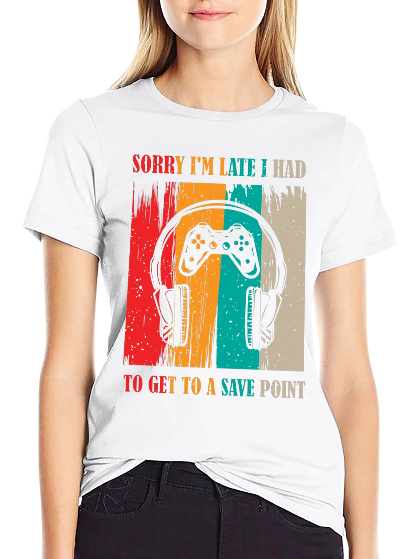 Gamer Excuse T-Shirt - Sorry Im Late Save Point Tee