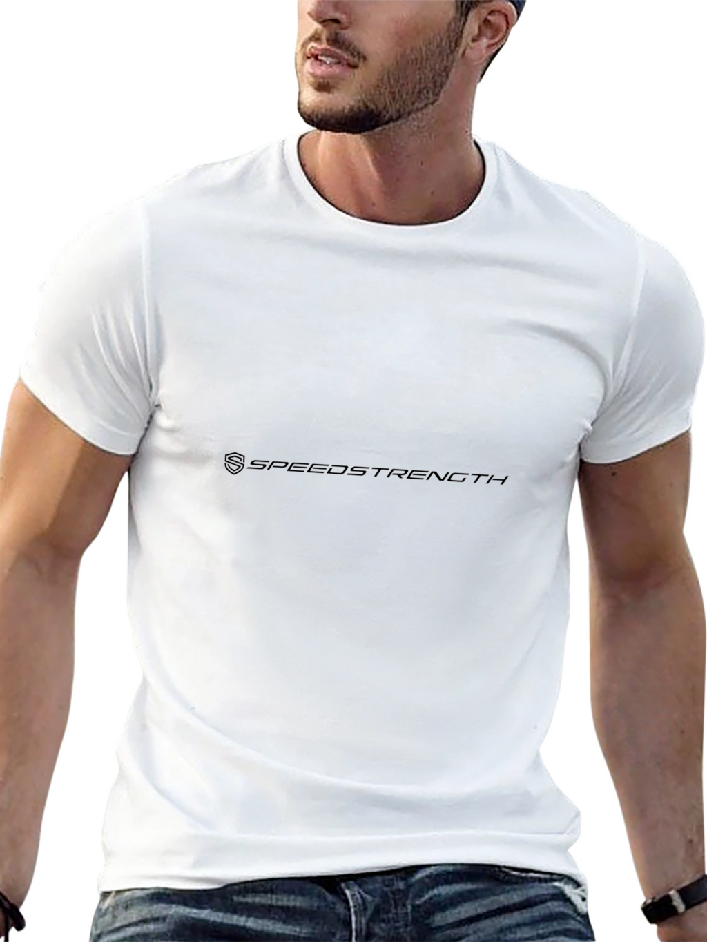Mens Black Speedstrength Graphic T-Shirt