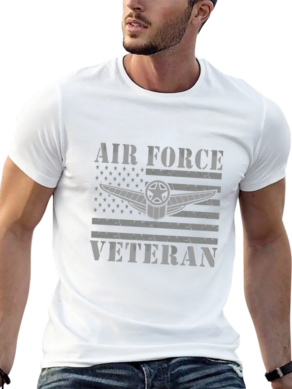 Air Force Veteran Graphic T-Shirt - Patriotic Design