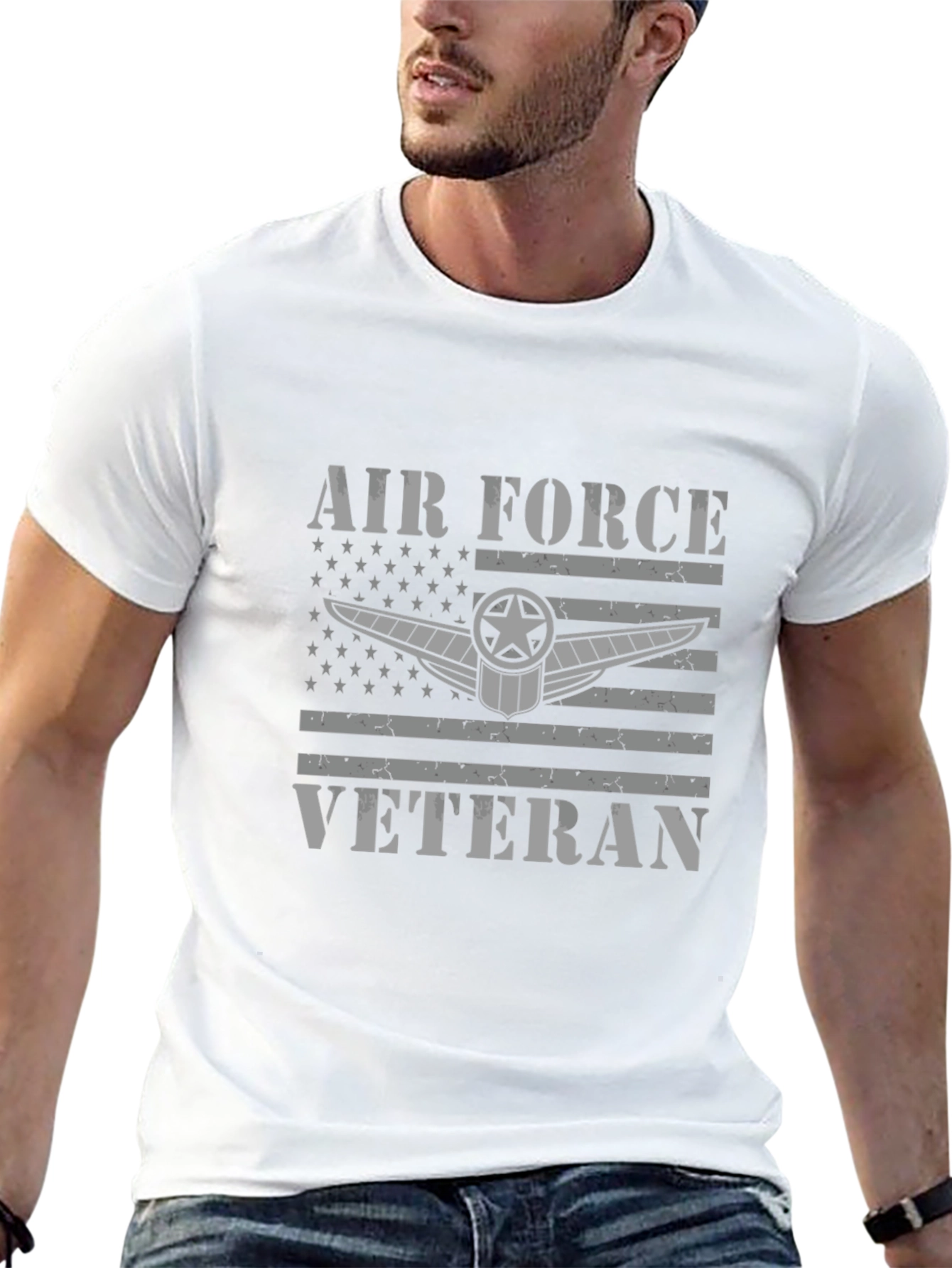Air Force Veteran Graphic T-Shirt - Patriotic Design