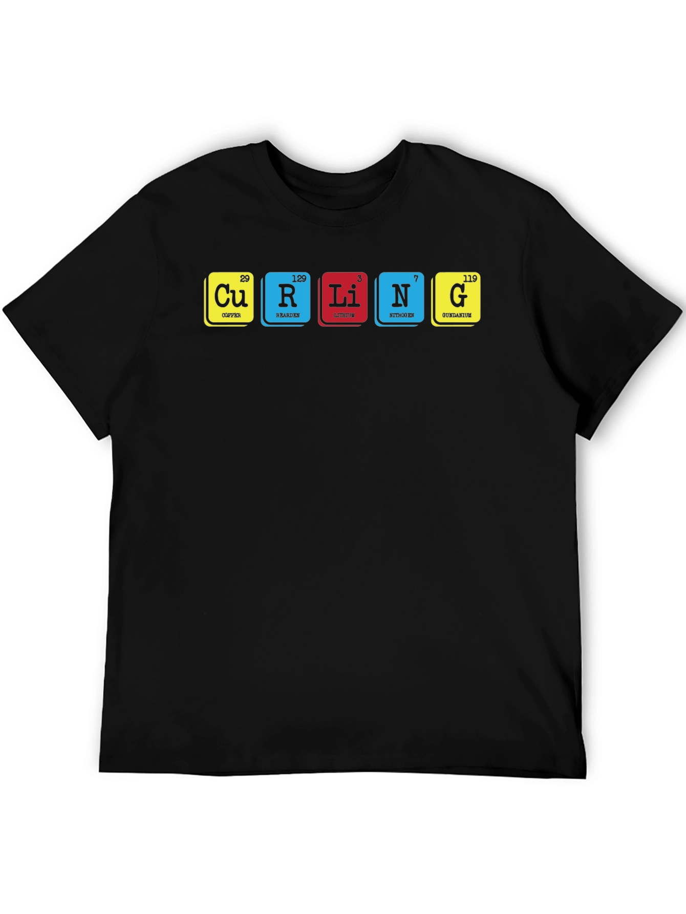 Curling Periodic Table T-Shirt