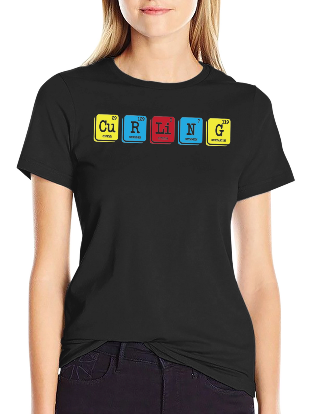 Curling Periodic Table T-Shirt