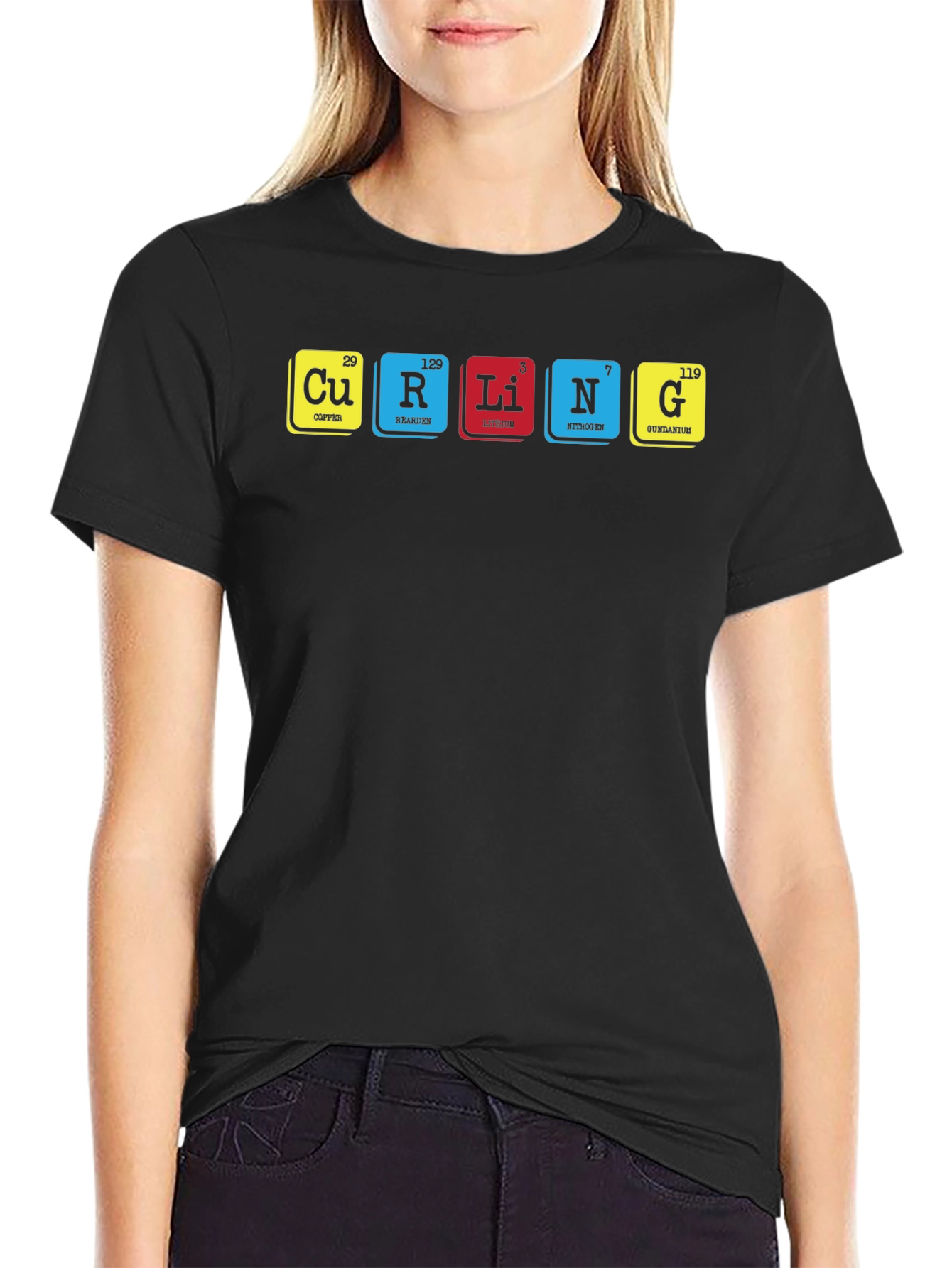 Curling Periodic Table T-Shirt