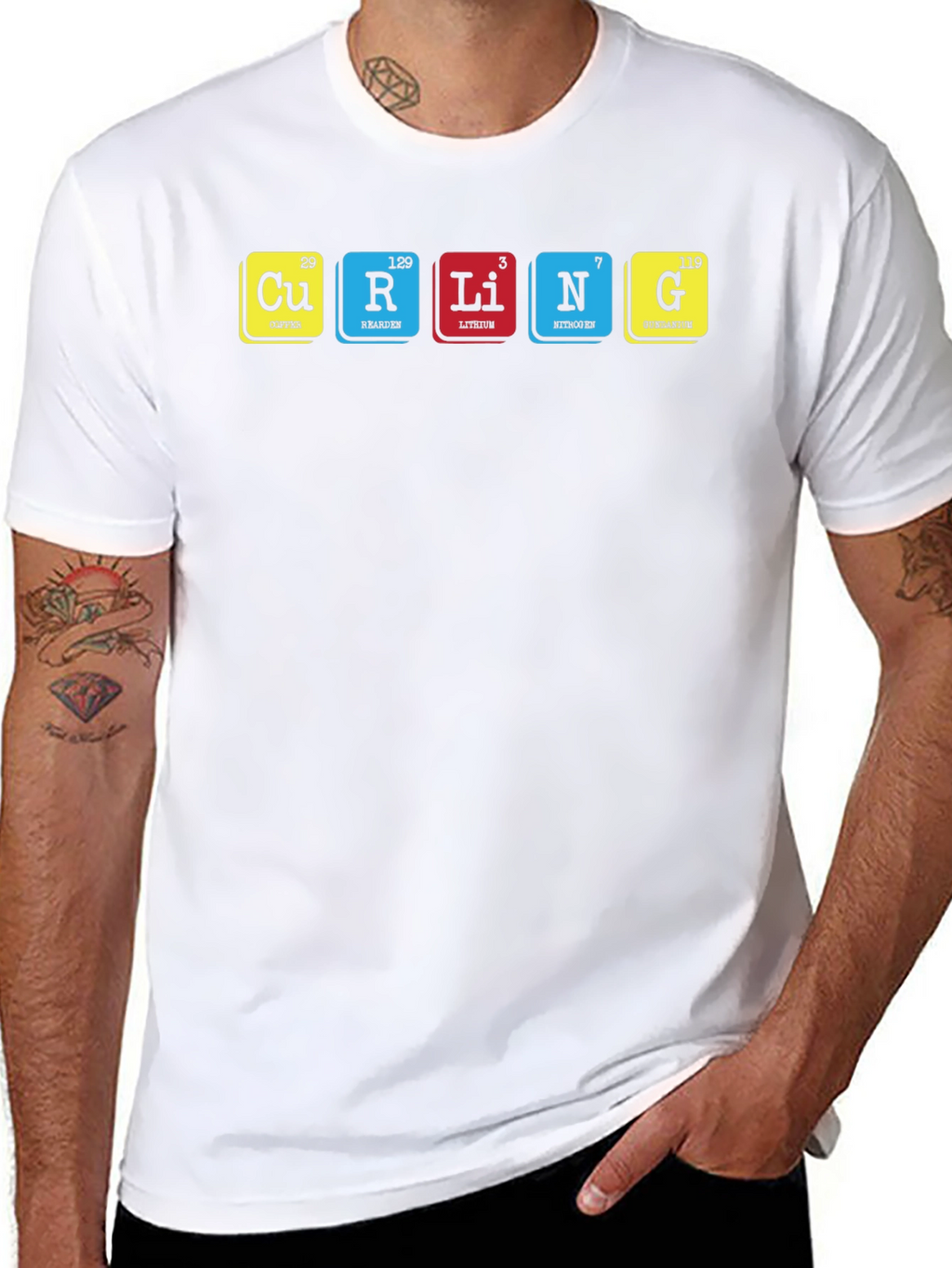 Curling Periodic Table T-Shirt