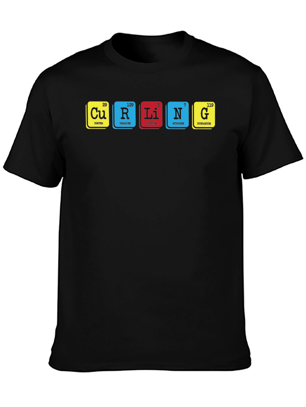Curling Periodic Table T-Shirt