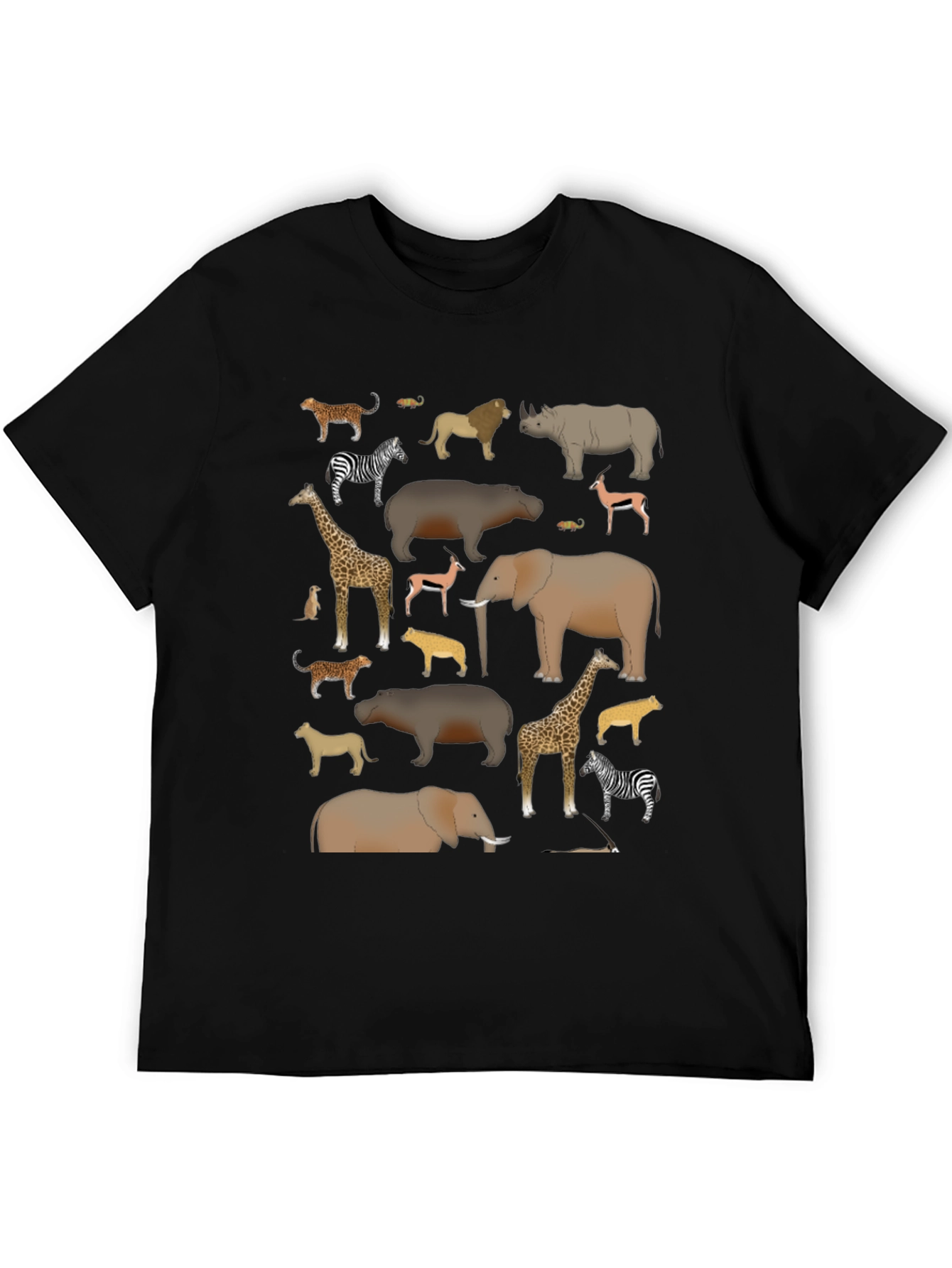 Safari Animals Graphic Print Mens T-Shirt
