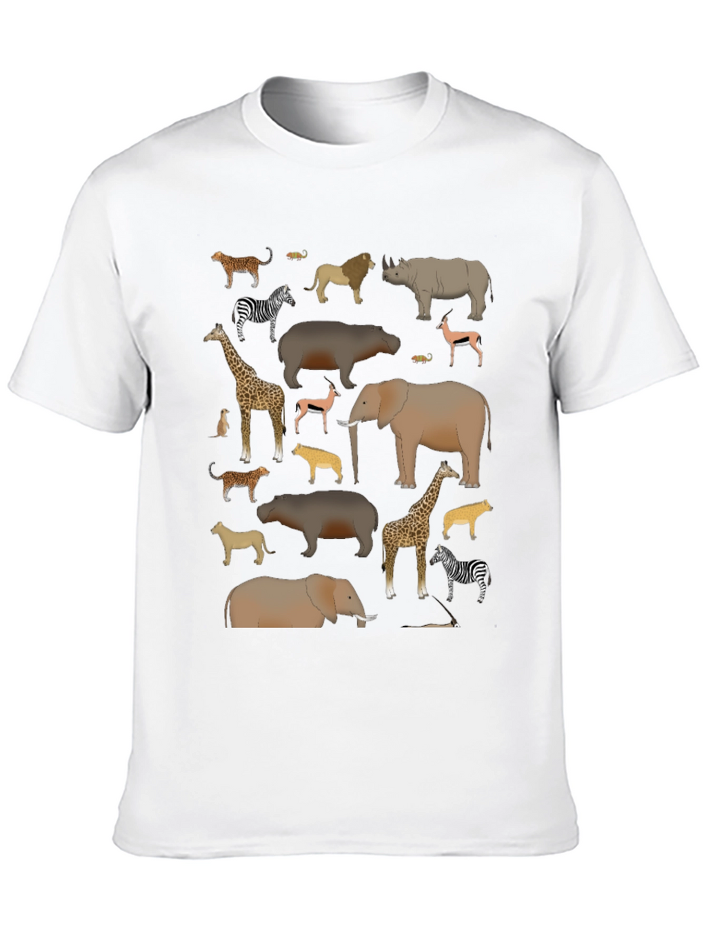 Safari Animals Graphic Print Mens T-Shirt