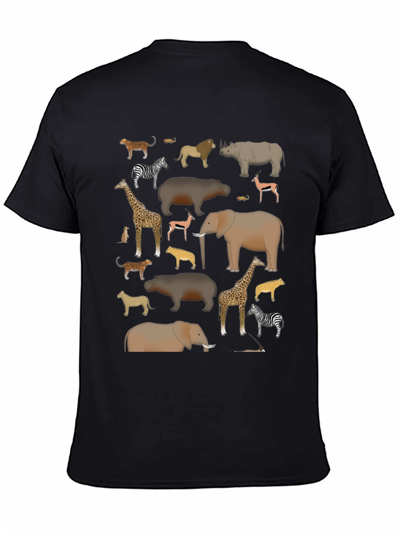 Safari Animals Graphic Print Mens T-Shirt