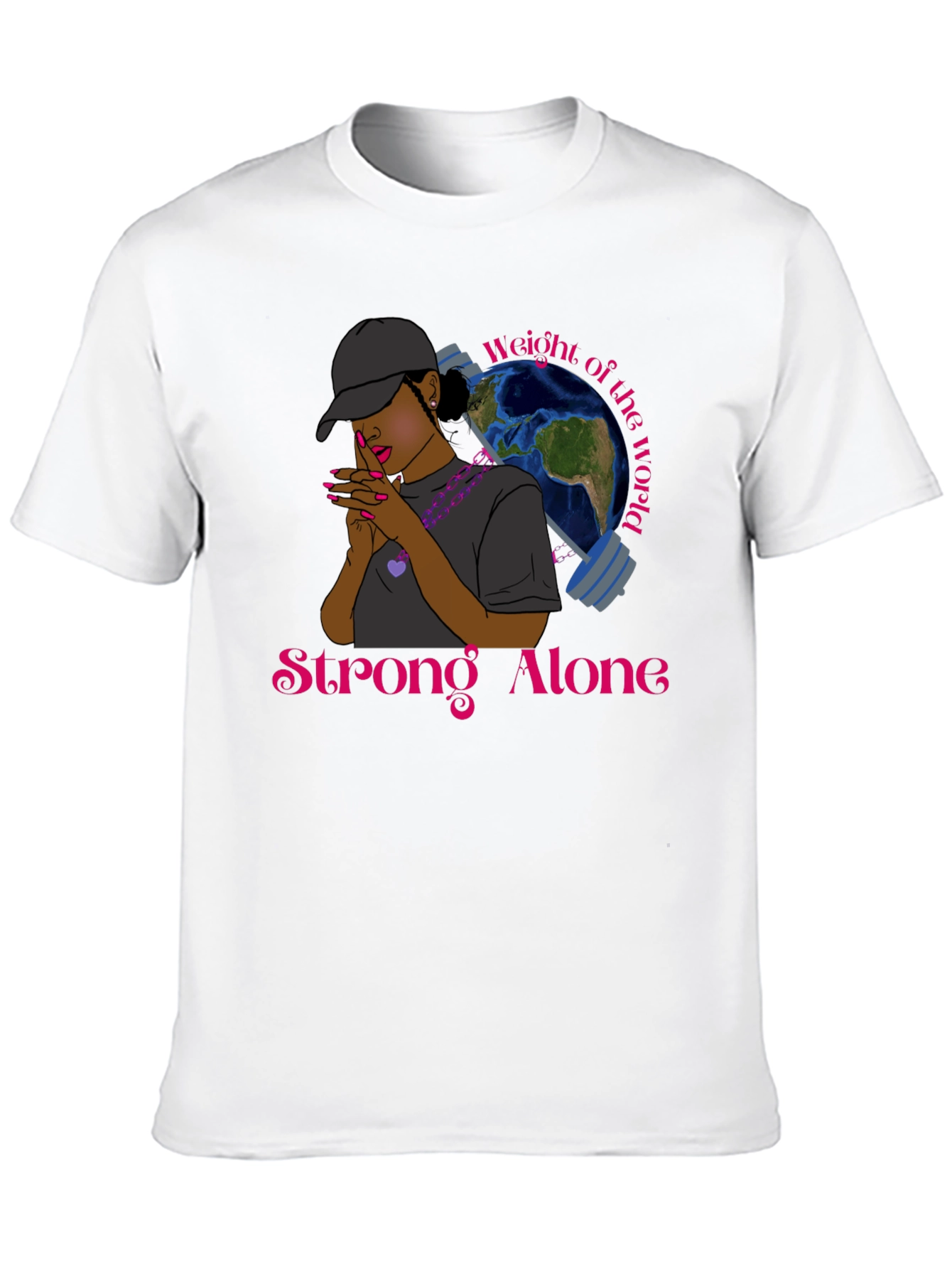 Strong Alone Graphic T-Shirt - Empowering Design