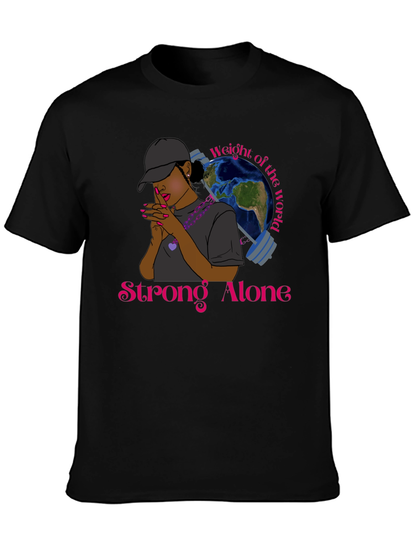 Strong Alone Graphic T-Shirt - Empowering Design