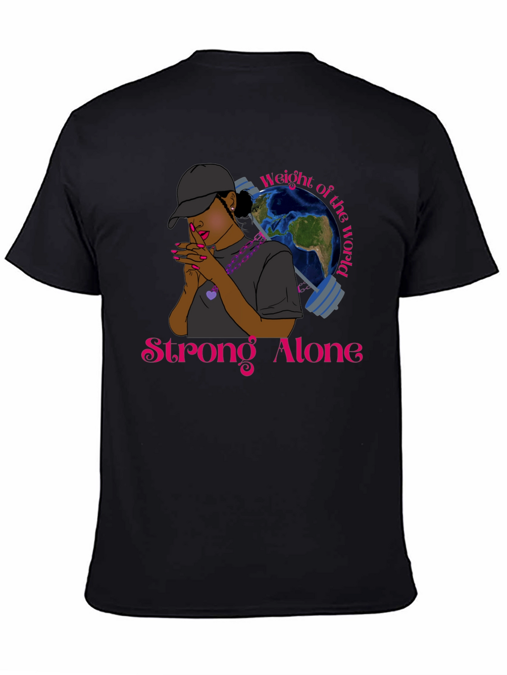 Strong Alone Graphic T-Shirt - Empowering Design