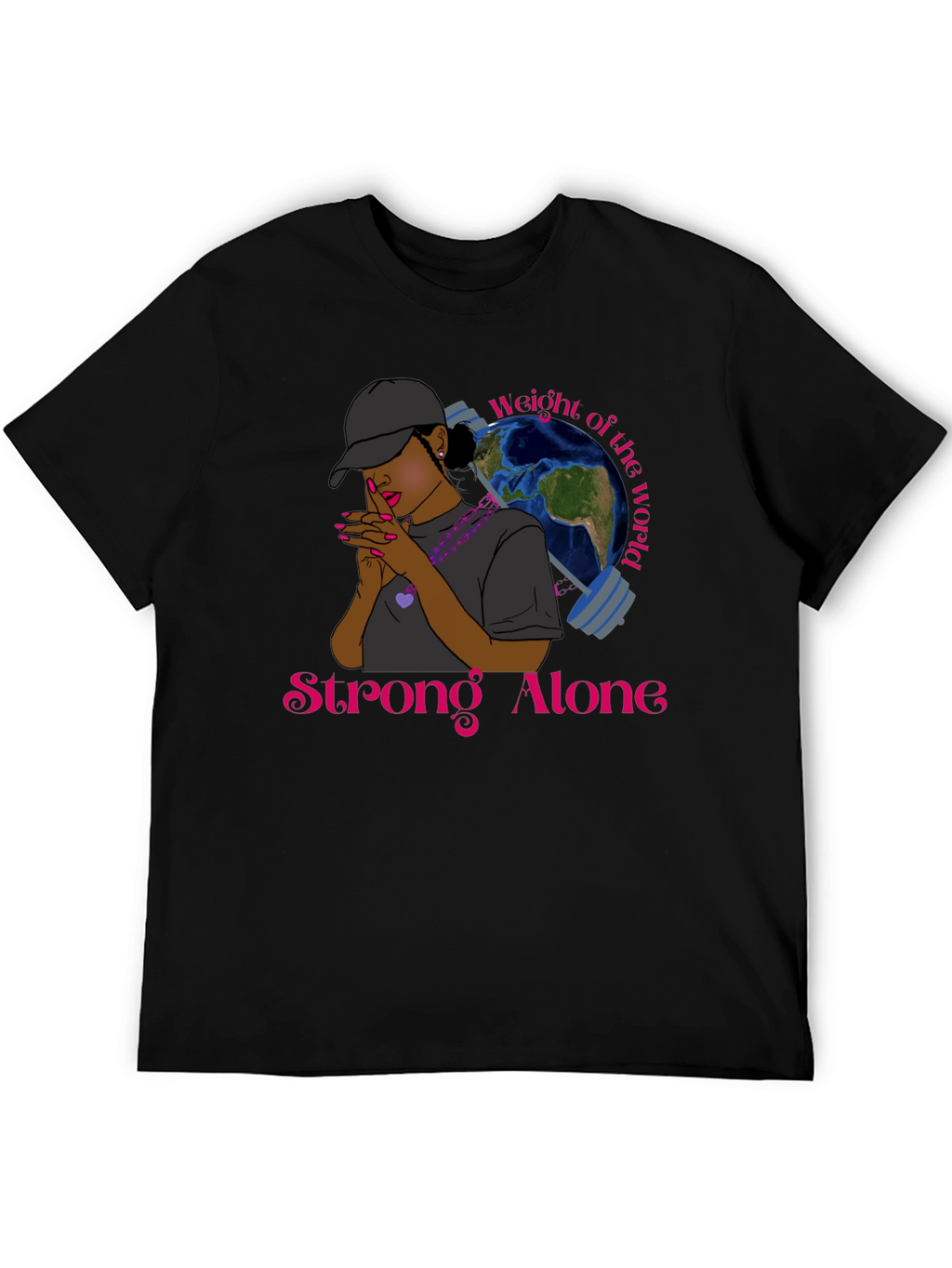 Strong Alone Graphic T-Shirt - Empowering Design