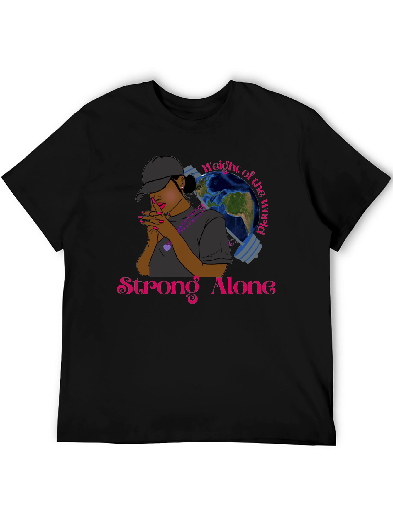 Strong Alone Graphic T-Shirt - Empowering Design