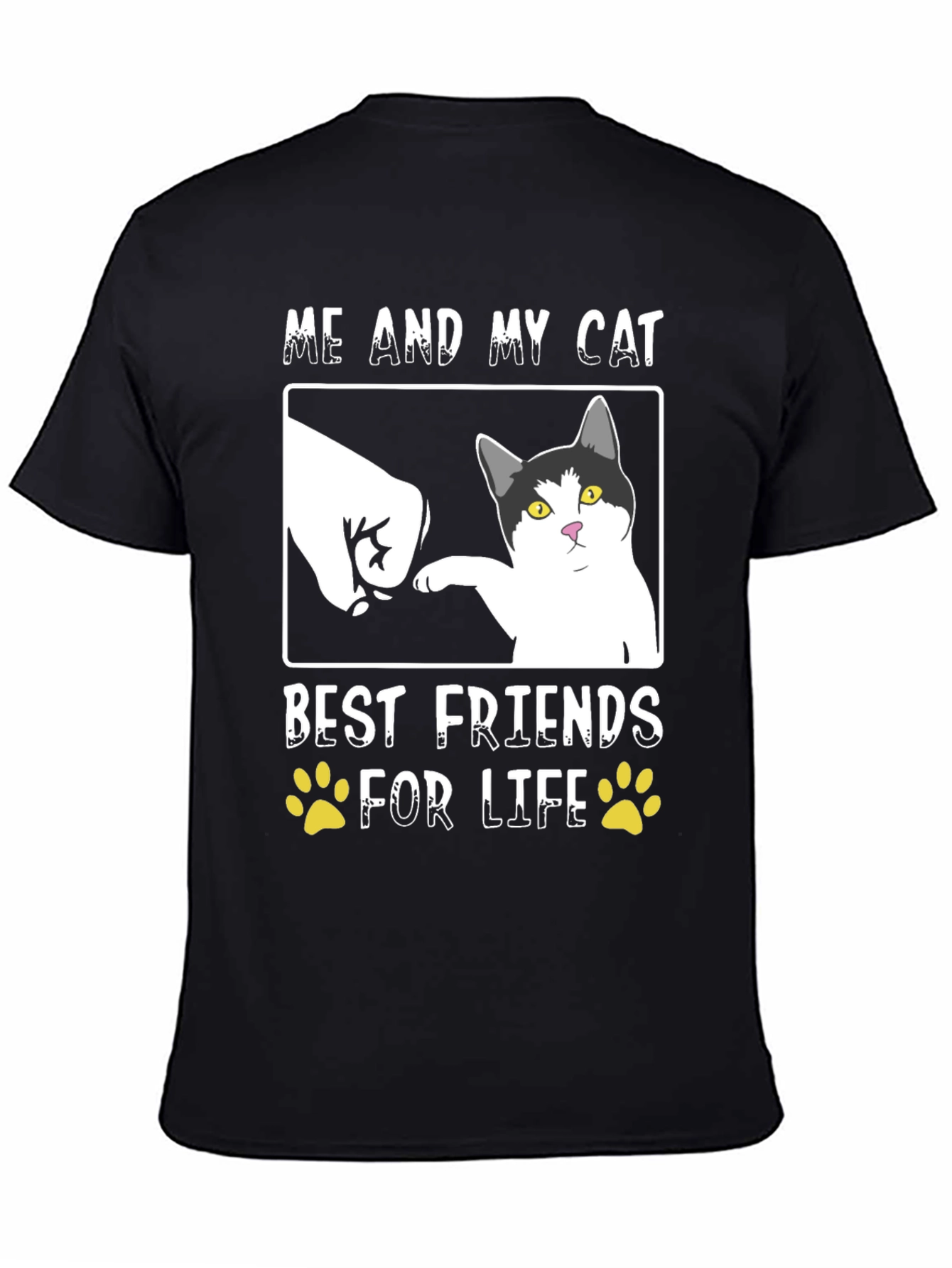 Me and My Cat Best Friends for Life Black T-Shirt