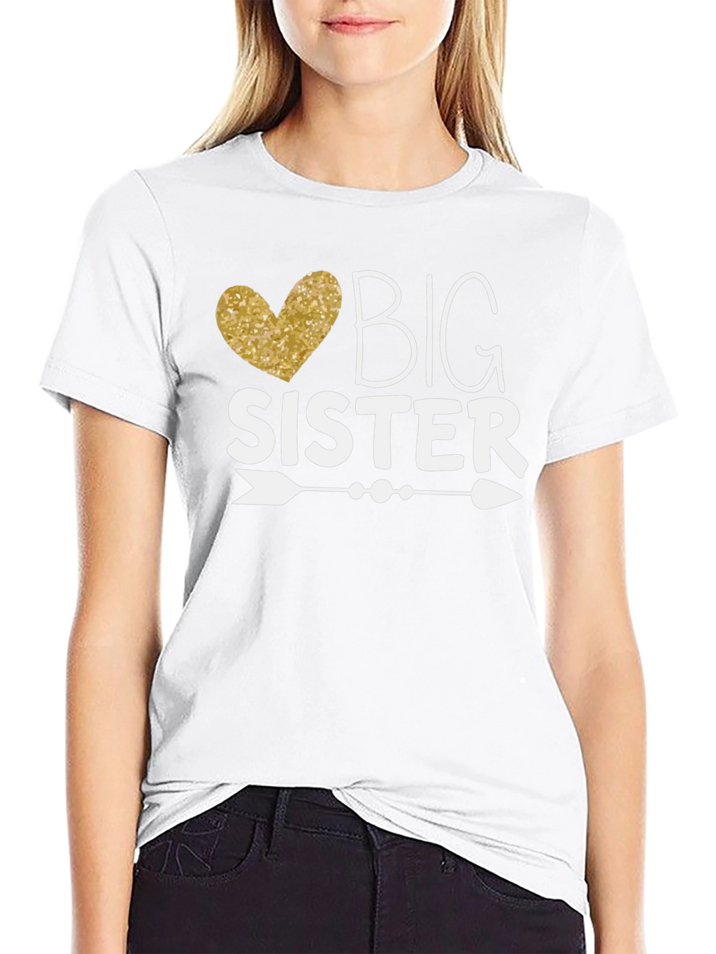 Big Sister T-Shirt - Heart Arrow Design