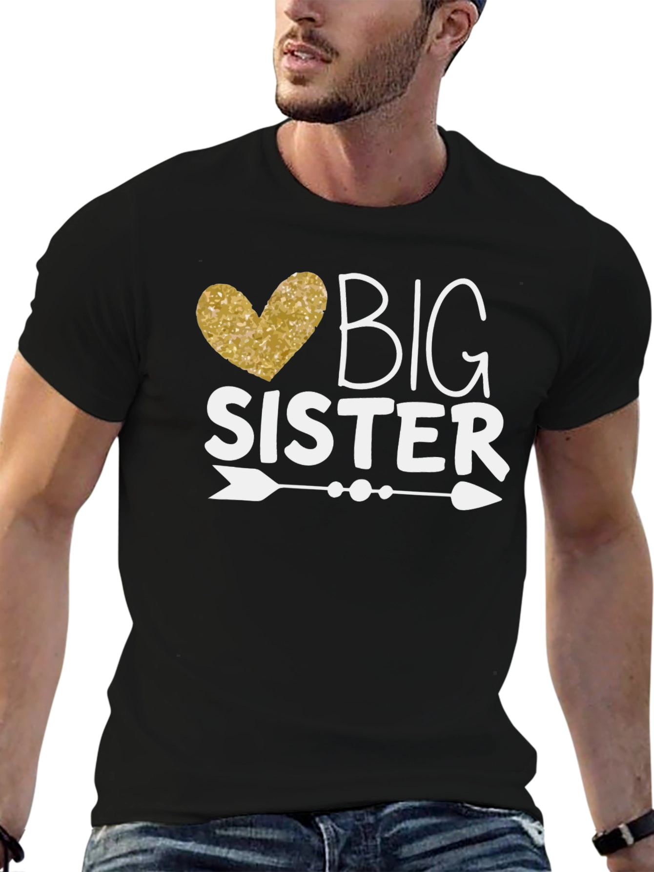Big Sister T-Shirt - Heart Arrow Design