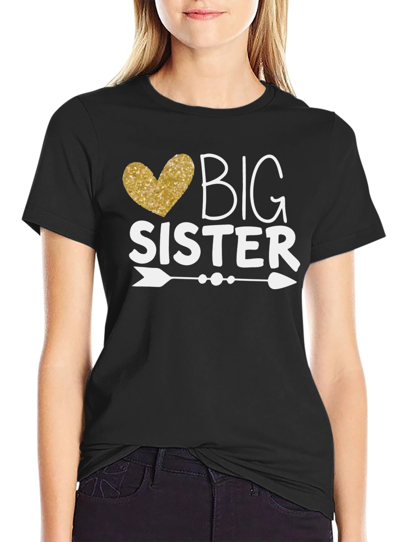Big Sister T-Shirt - Heart Arrow Design