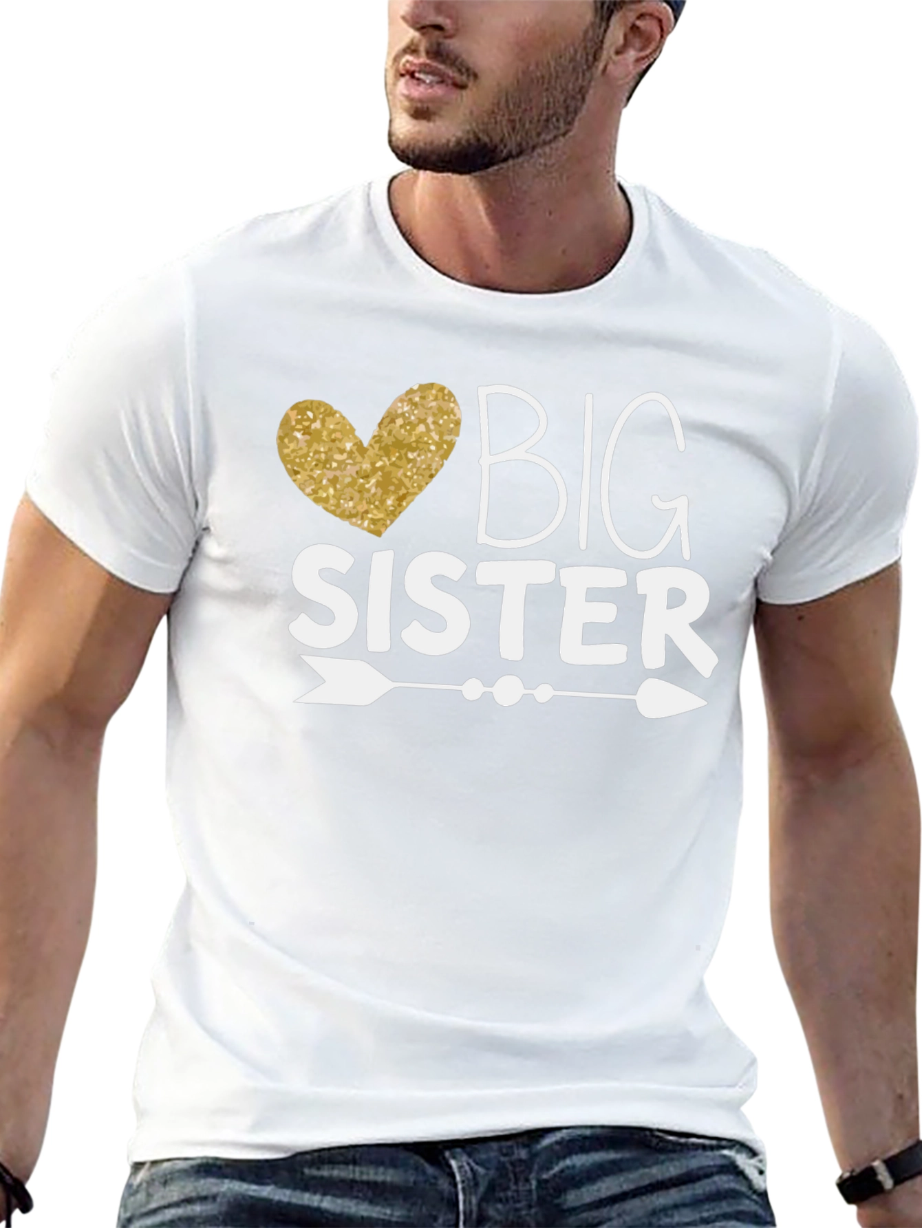 Big Sister T-Shirt - Heart Arrow Design