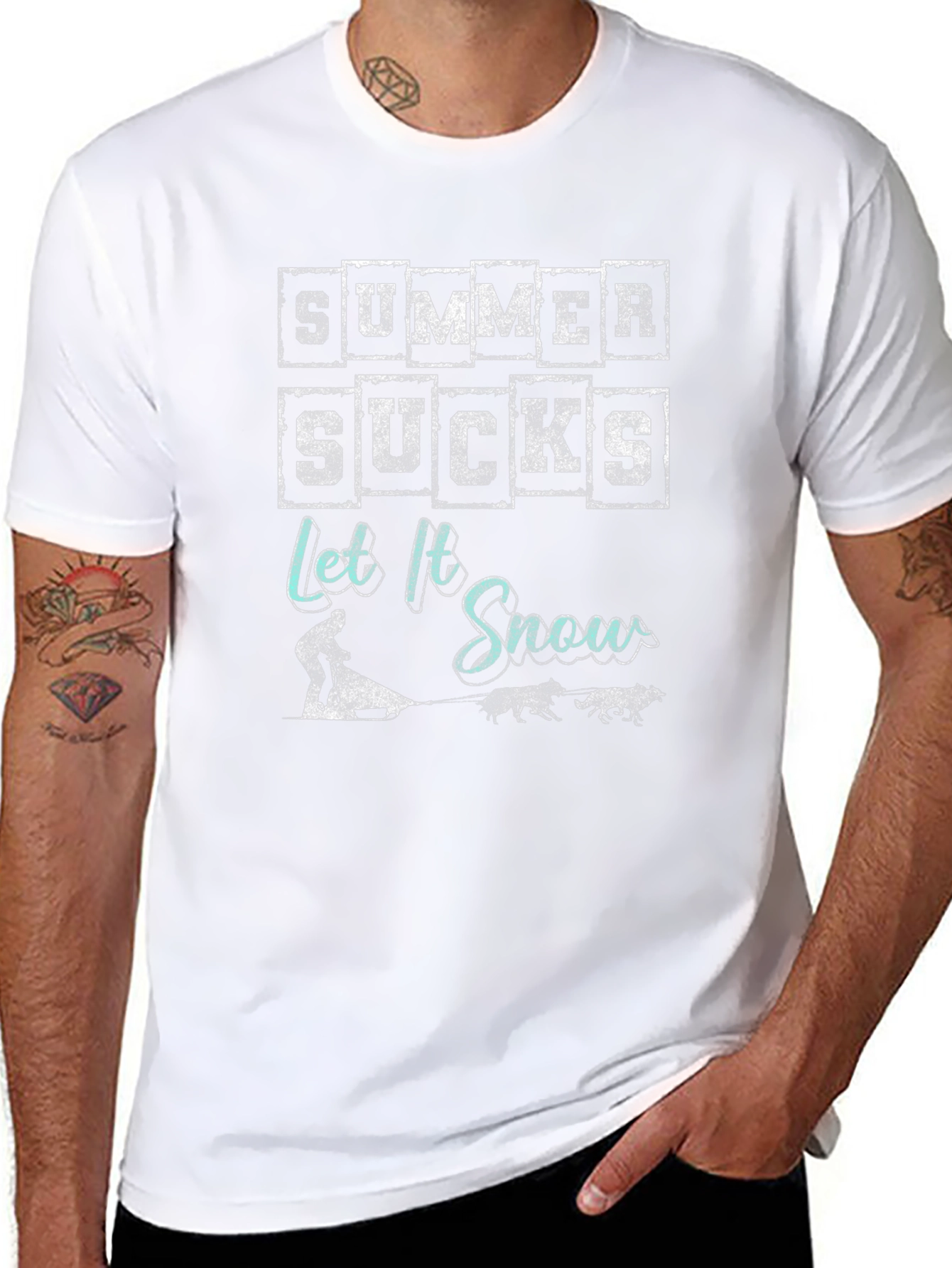 Summer Sucks Let It Snow Graphic T-Shirt