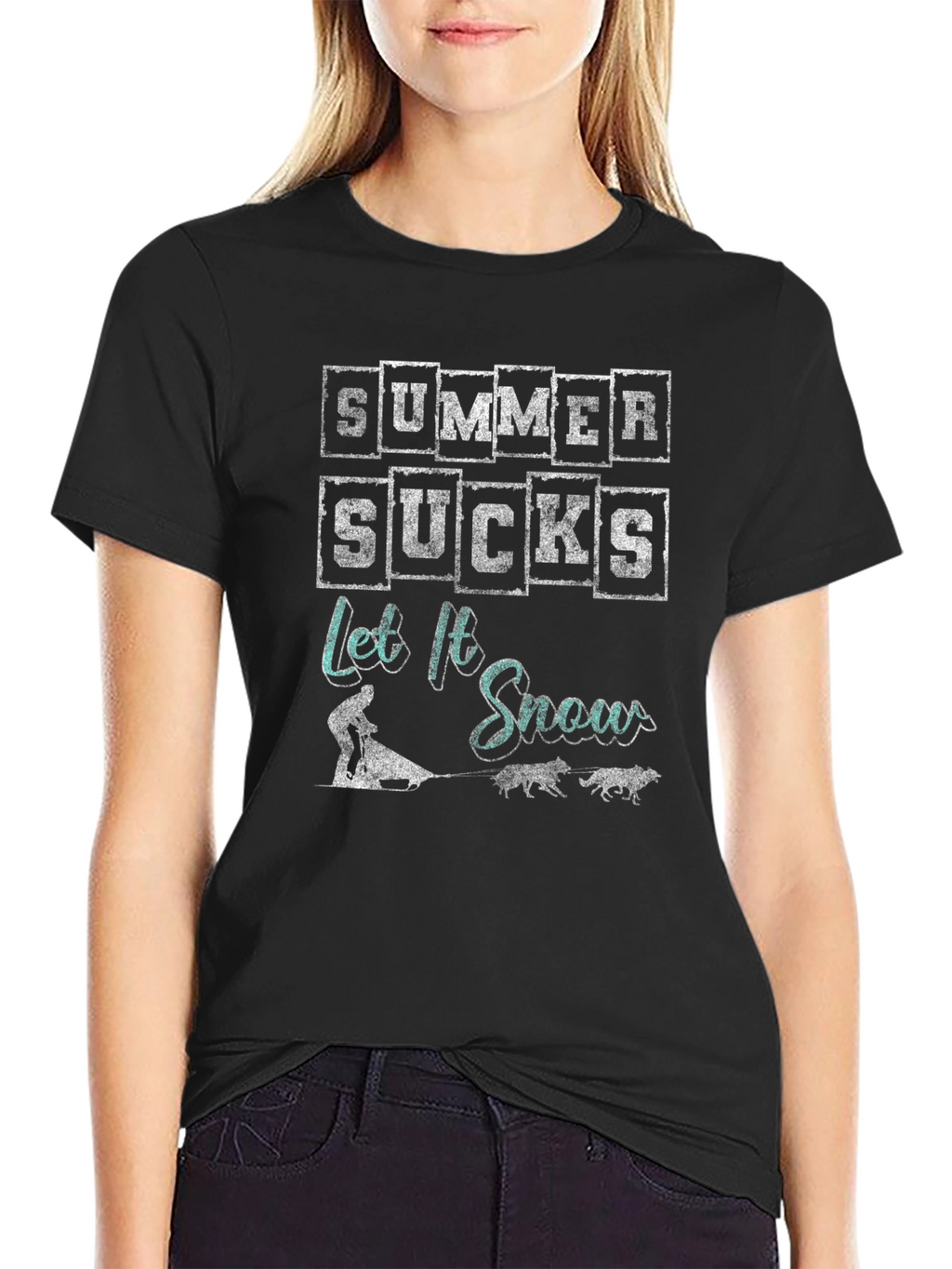 Summer Sucks Let It Snow Graphic T-Shirt