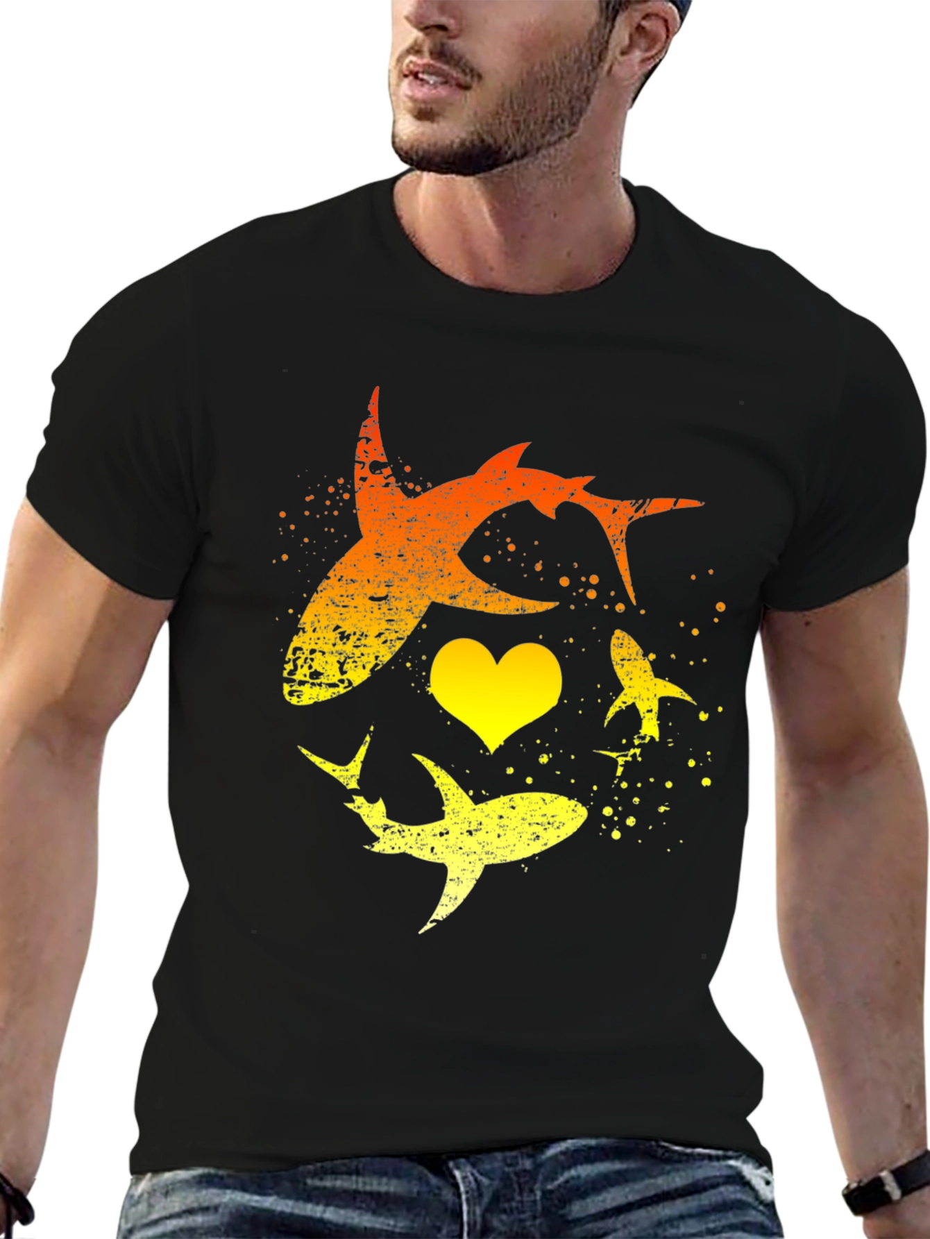 Shark Heart Graphic T-Shirt