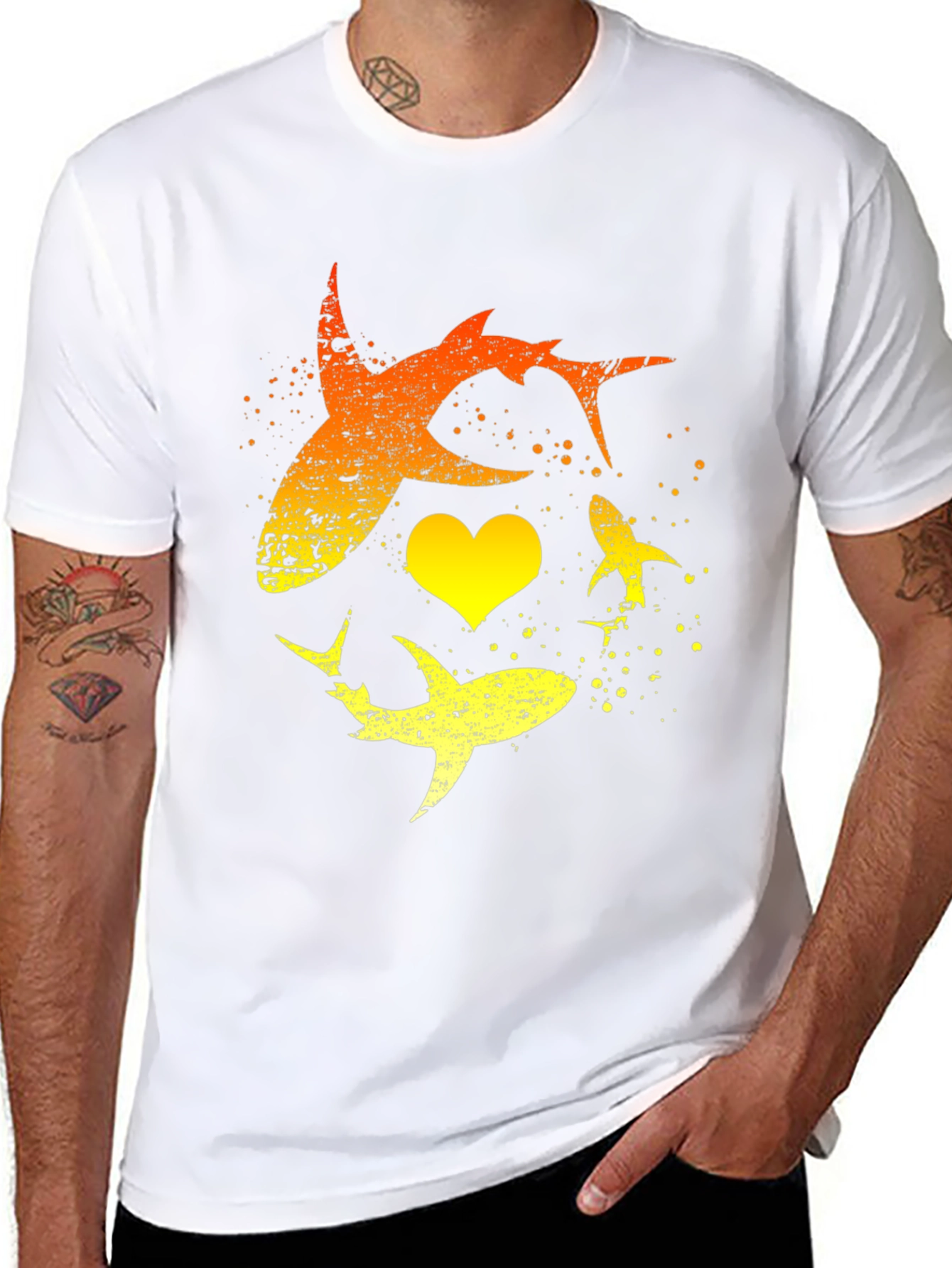 Shark Heart Graphic T-Shirt
