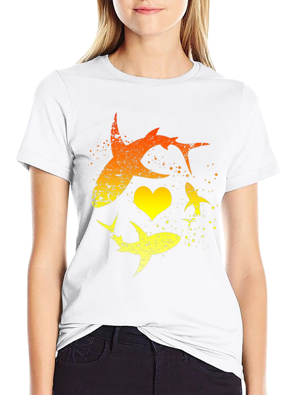 Shark Heart Graphic T-Shirt