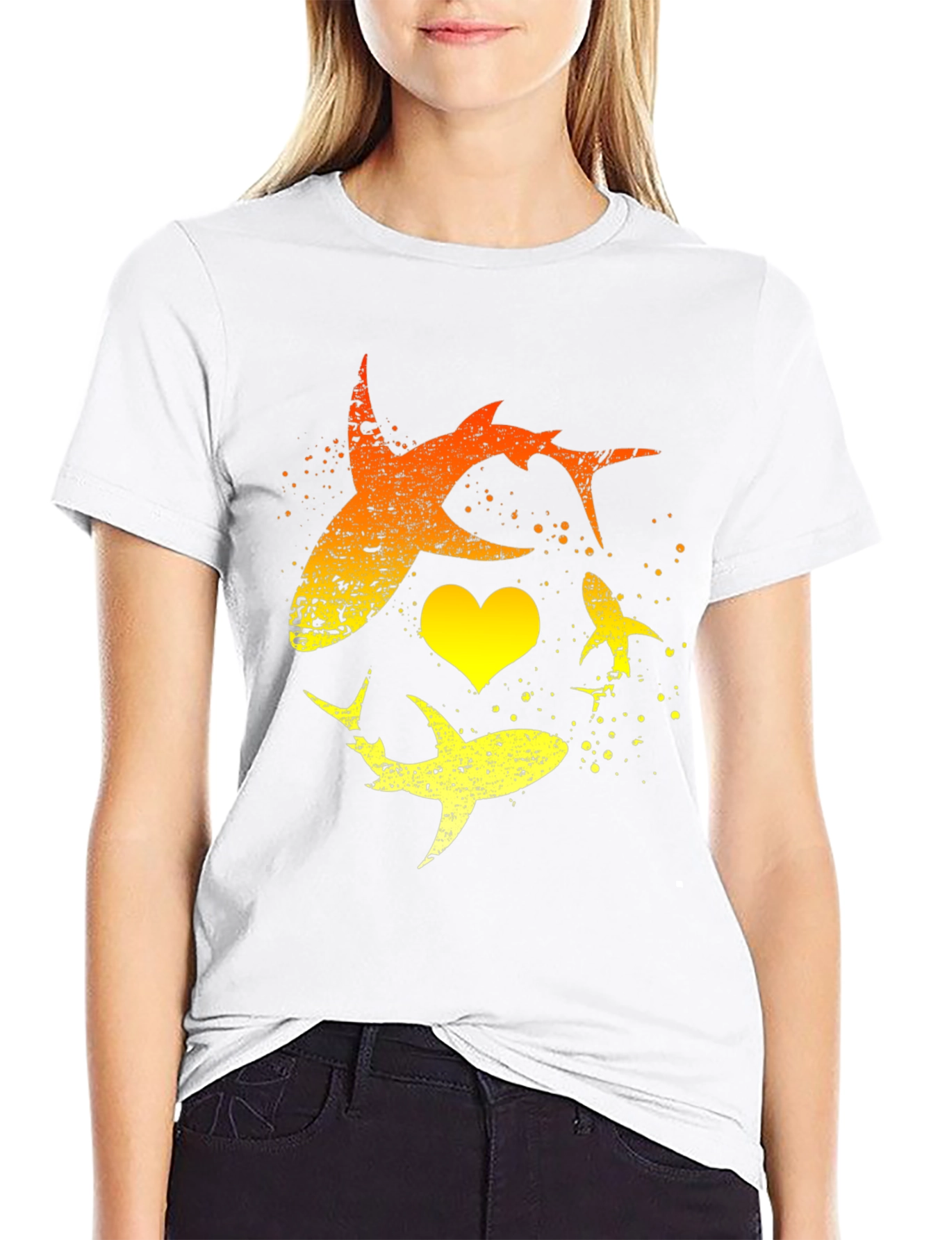 Shark Heart Graphic T-Shirt
