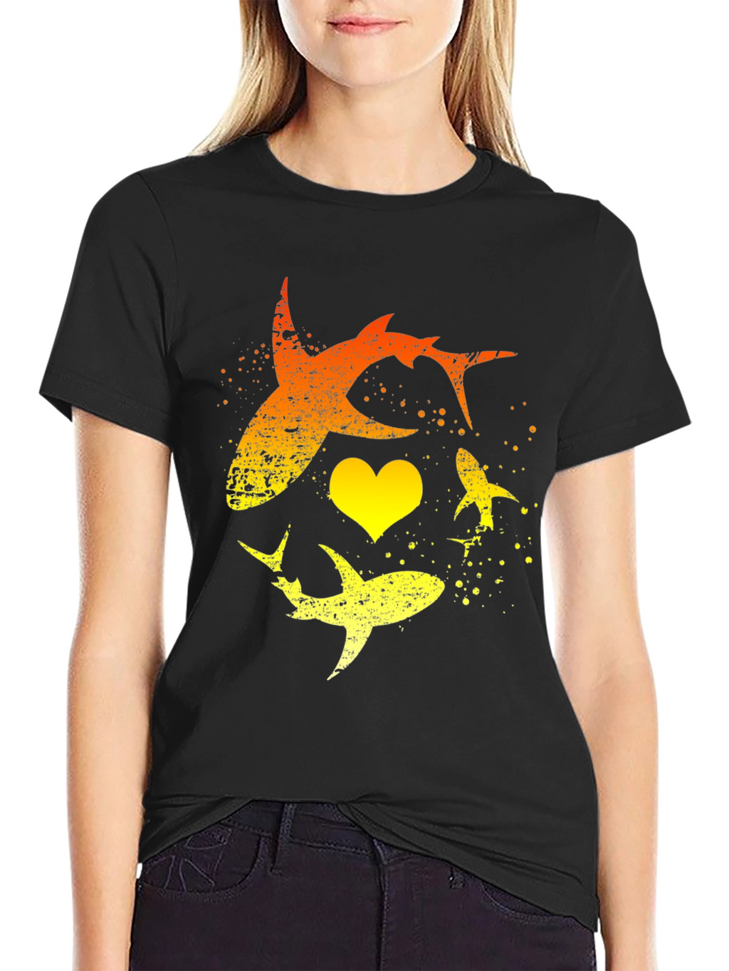 Shark Heart Graphic T-Shirt