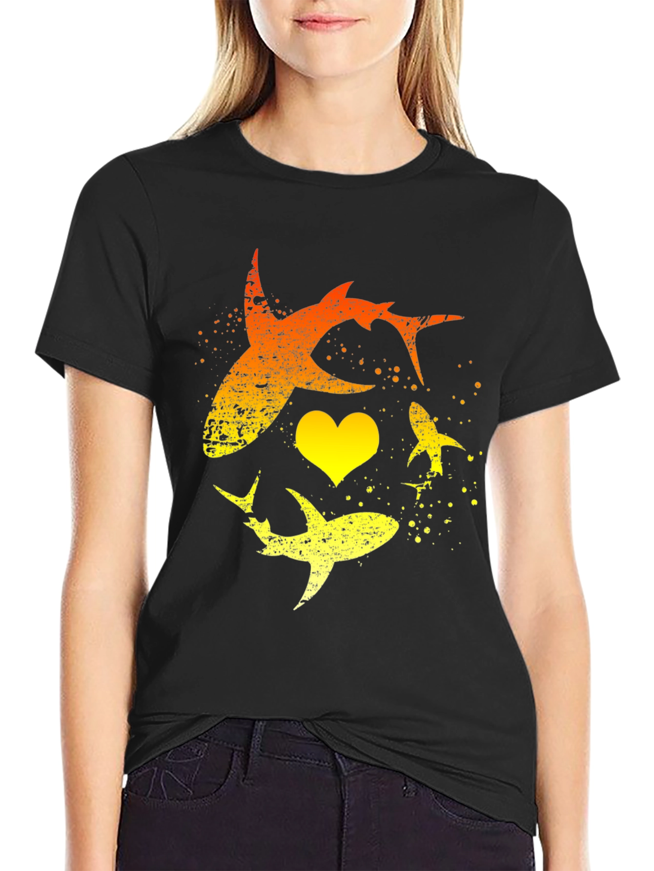 Shark Heart Graphic T-Shirt