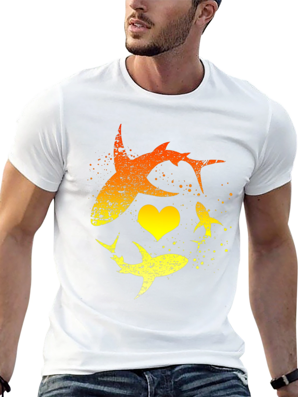 Shark Heart Graphic T-Shirt