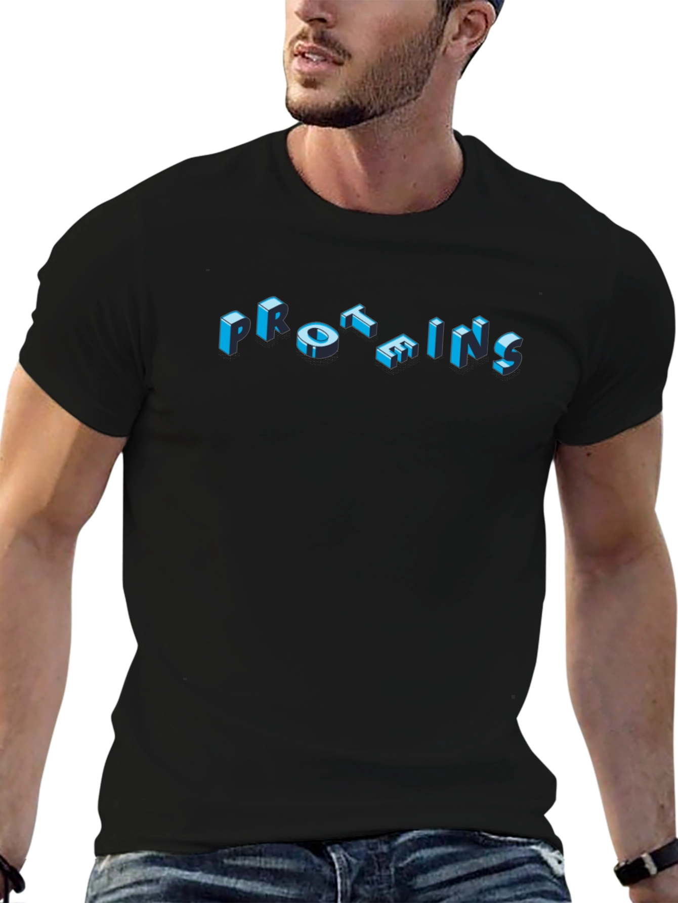 Protein Black T-Shirt Graphic Tee