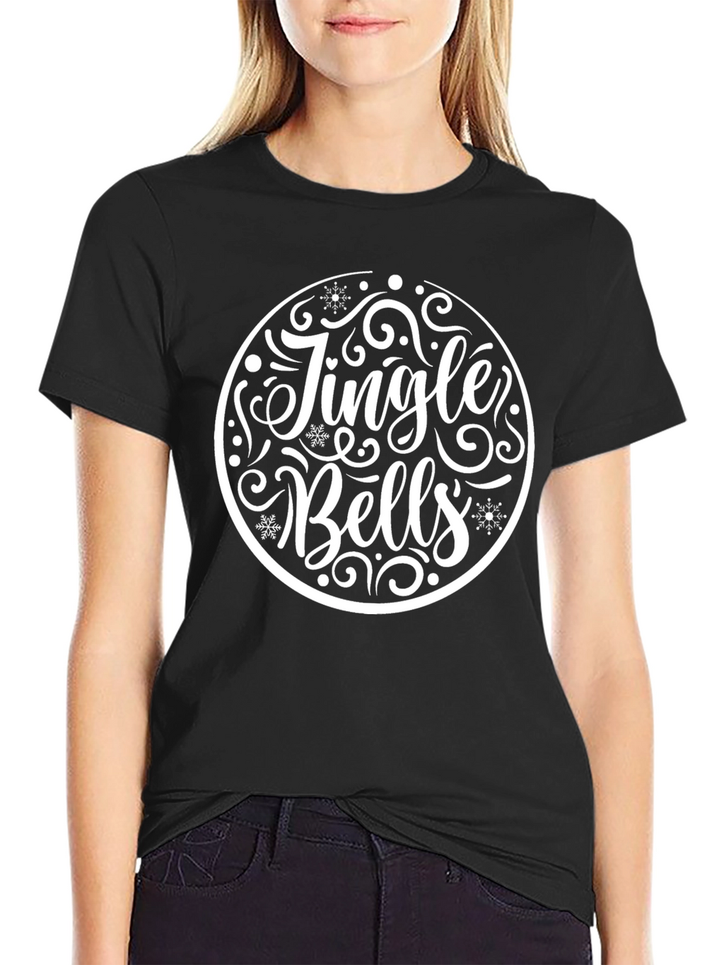 Jingle Bells Graphic Tee - Holiday Festive Shirt