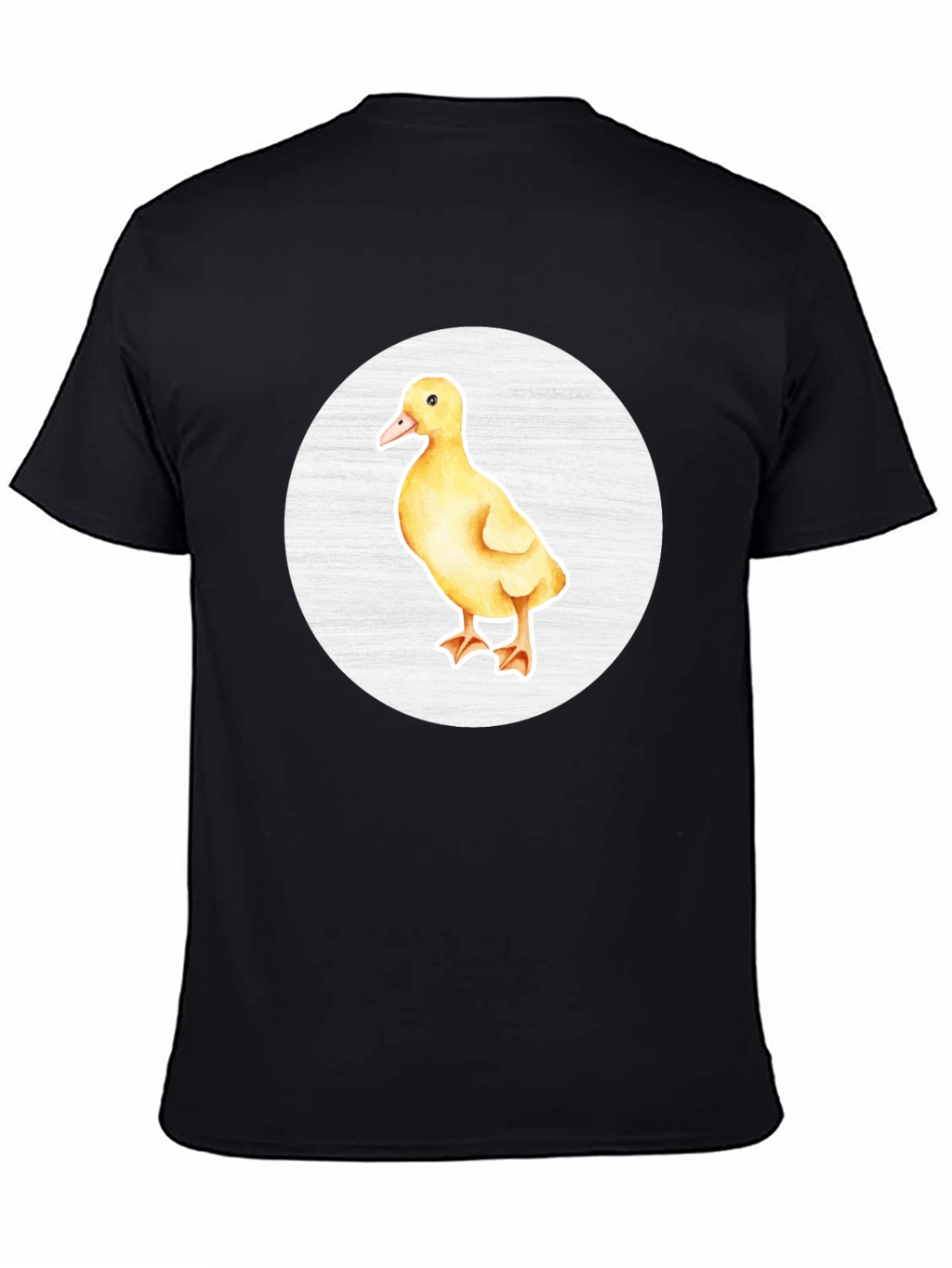 Cute Duckling Graphic Tee - Black Cotton T-Shirt