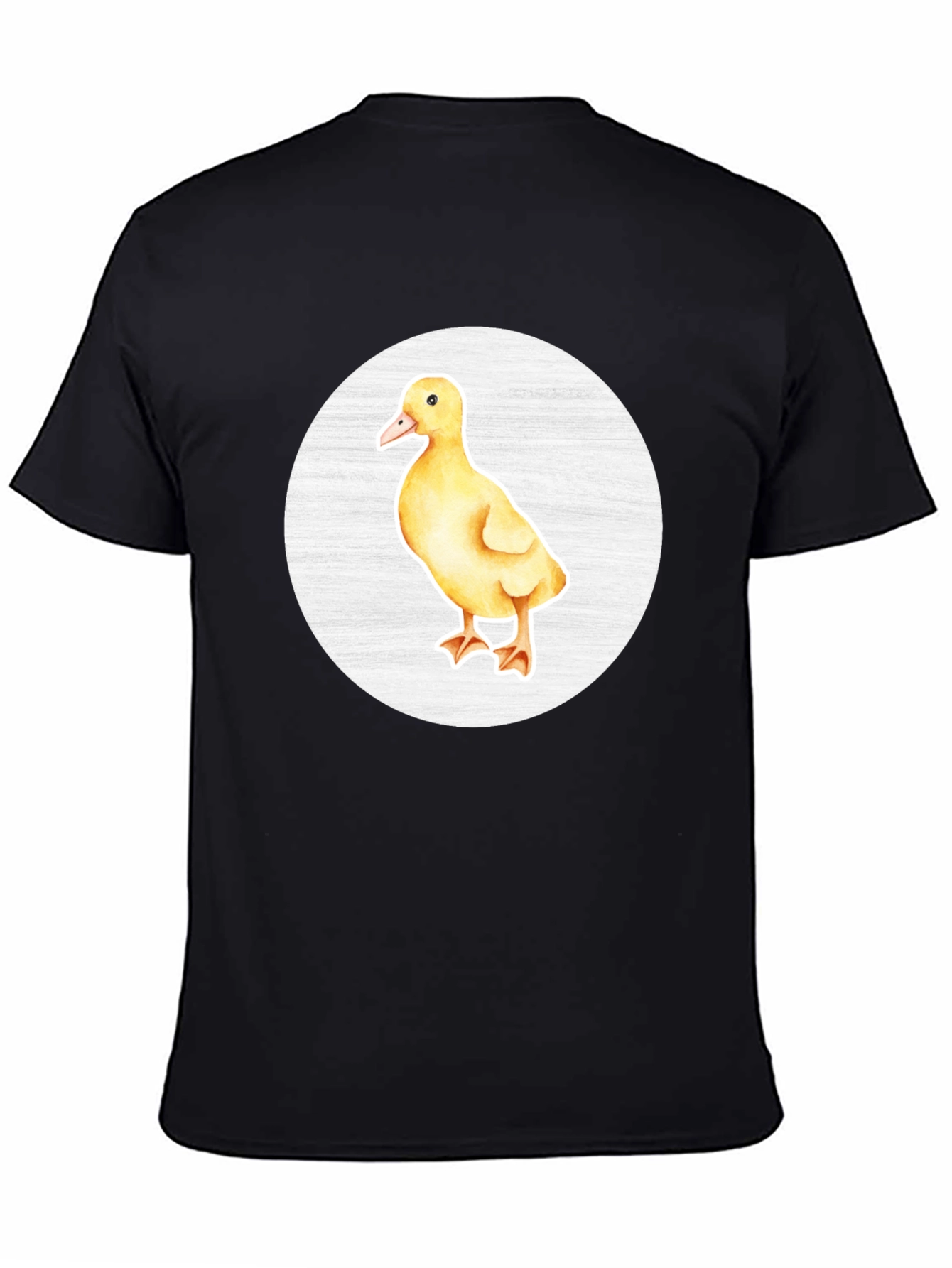 Cute Duckling Graphic Tee - Black Cotton T-Shirt