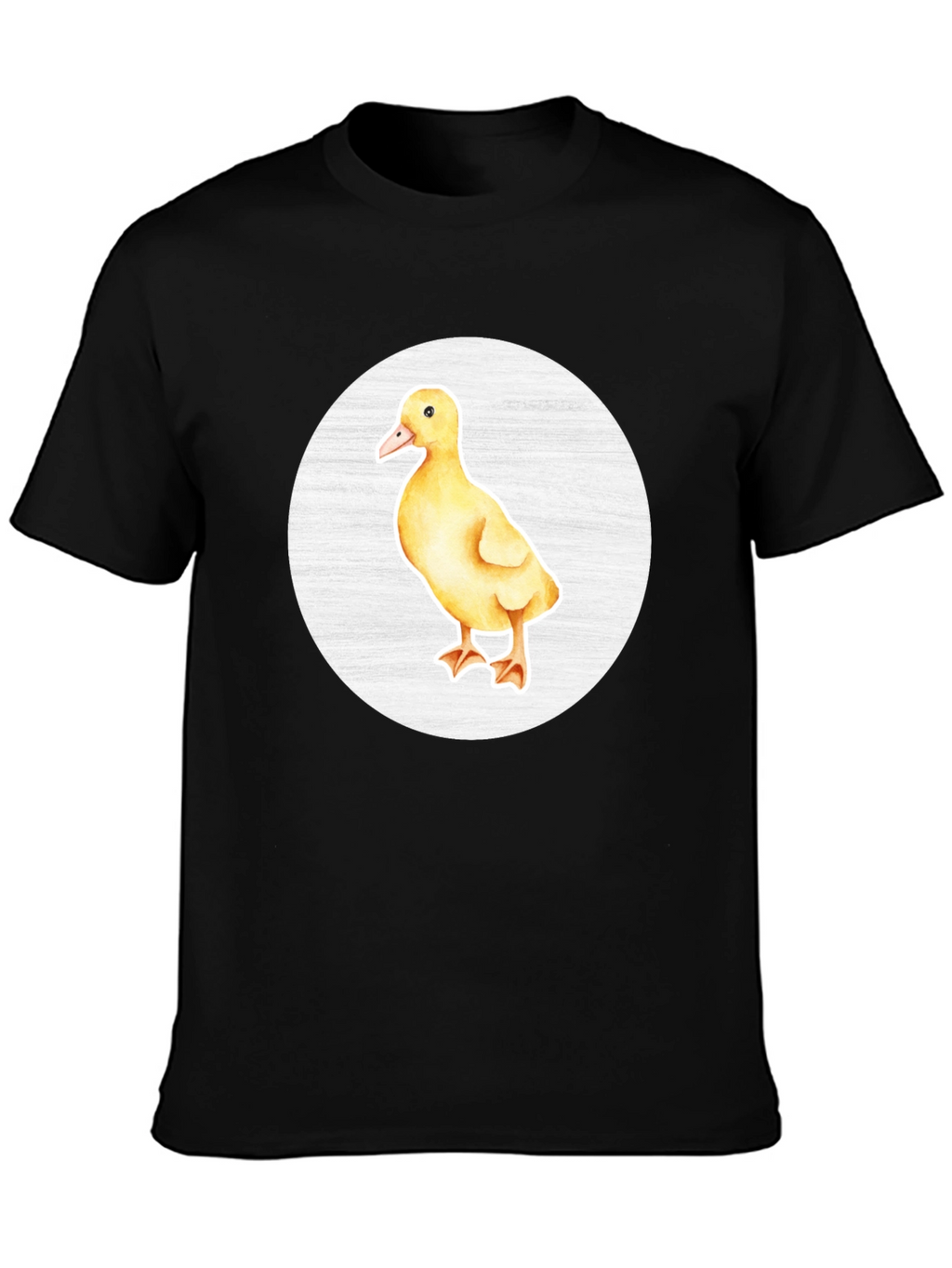 Cute Duckling Graphic Tee - Black Cotton T-Shirt
