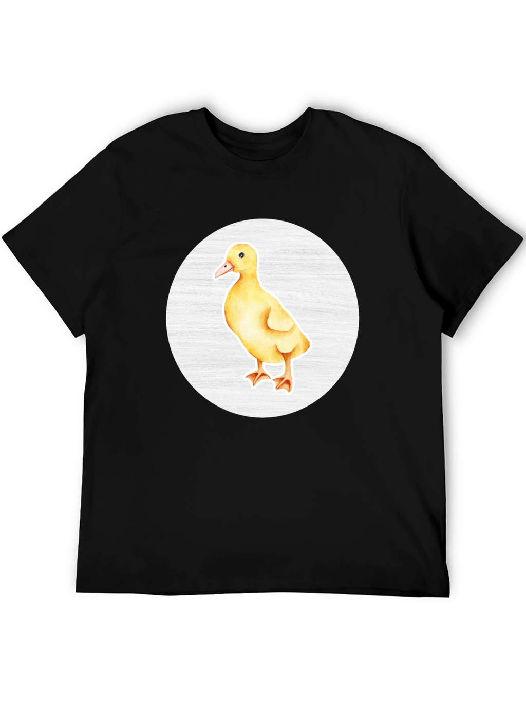 Cute Duckling Graphic Tee - Black Cotton T-Shirt