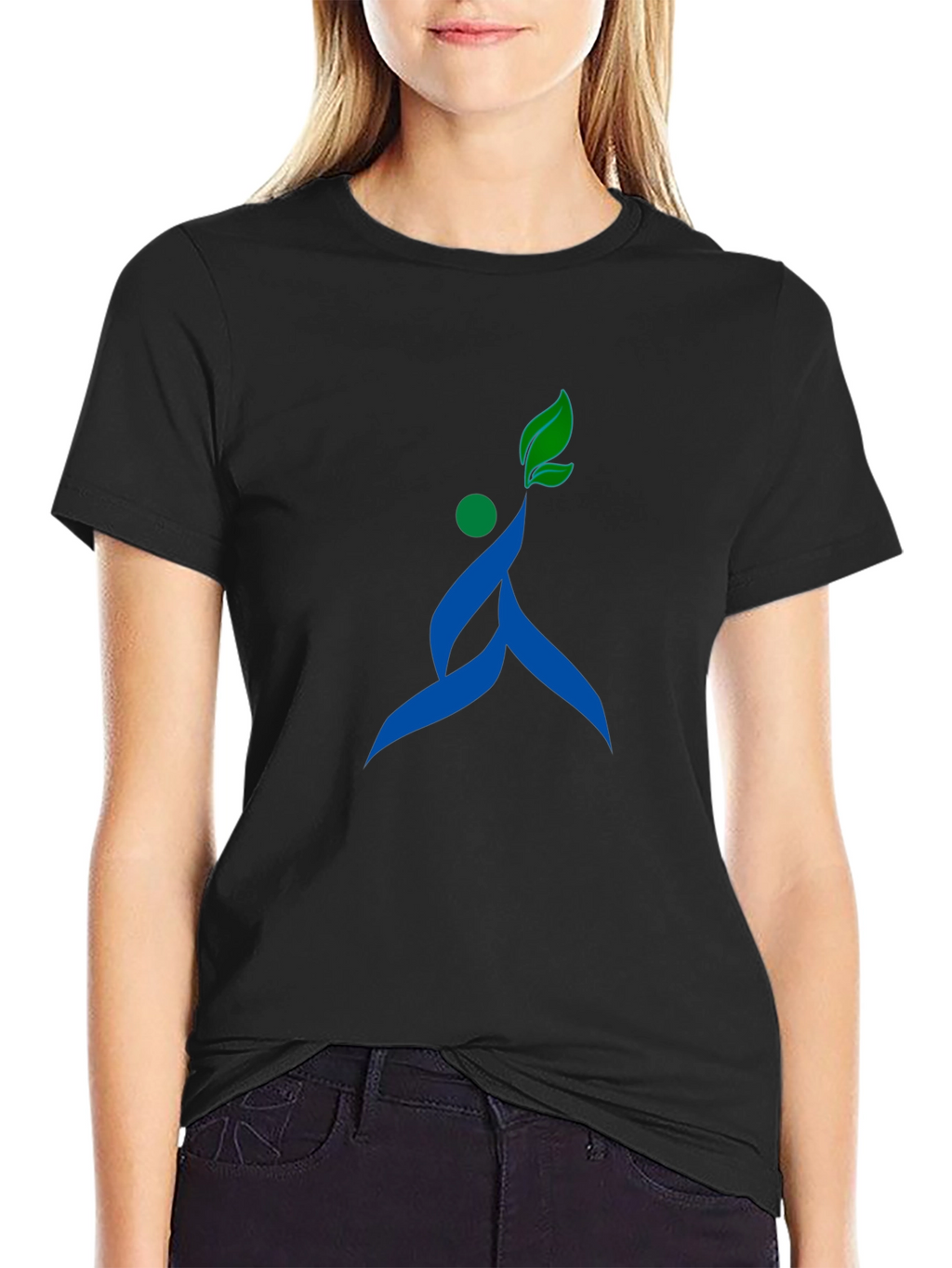 Stylish Black T-Shirt with Unique Nature-Inspired Graphic
